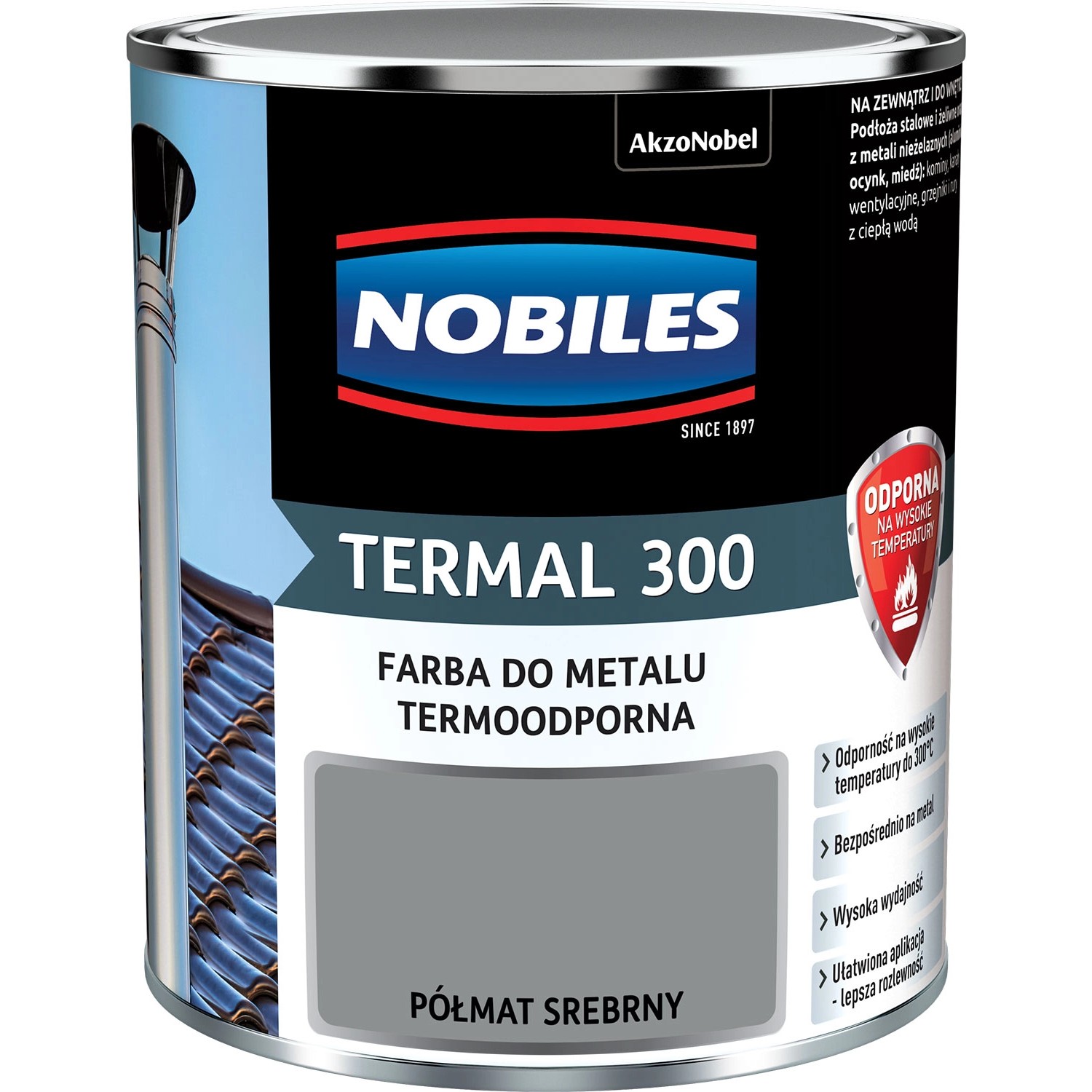 Farba Nobiles Termal 300 srebrny półmat 0,7L