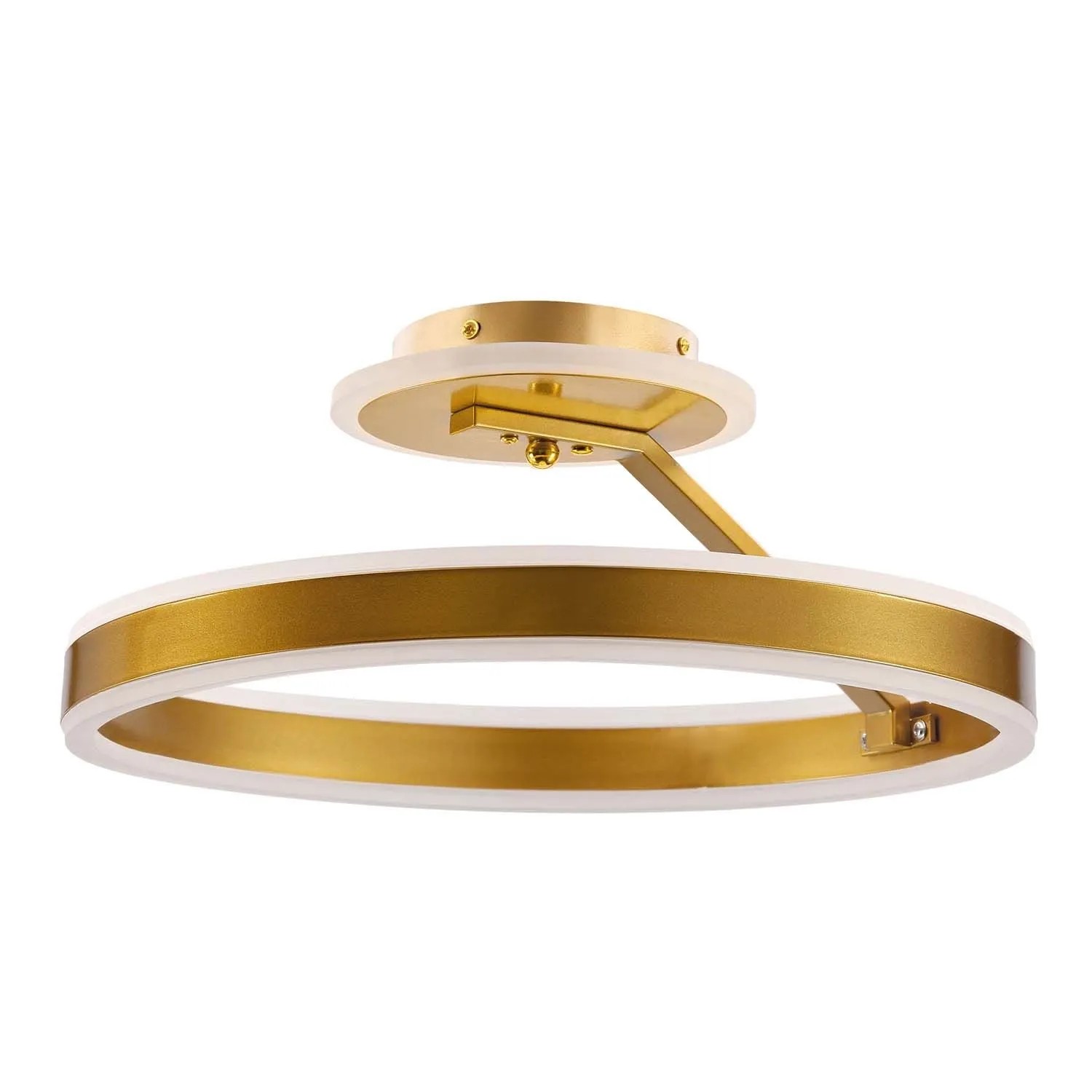 Candellux Lampa sufitowa LED RINEUS 20W 4000K 1450lm śr. 40 cm złota