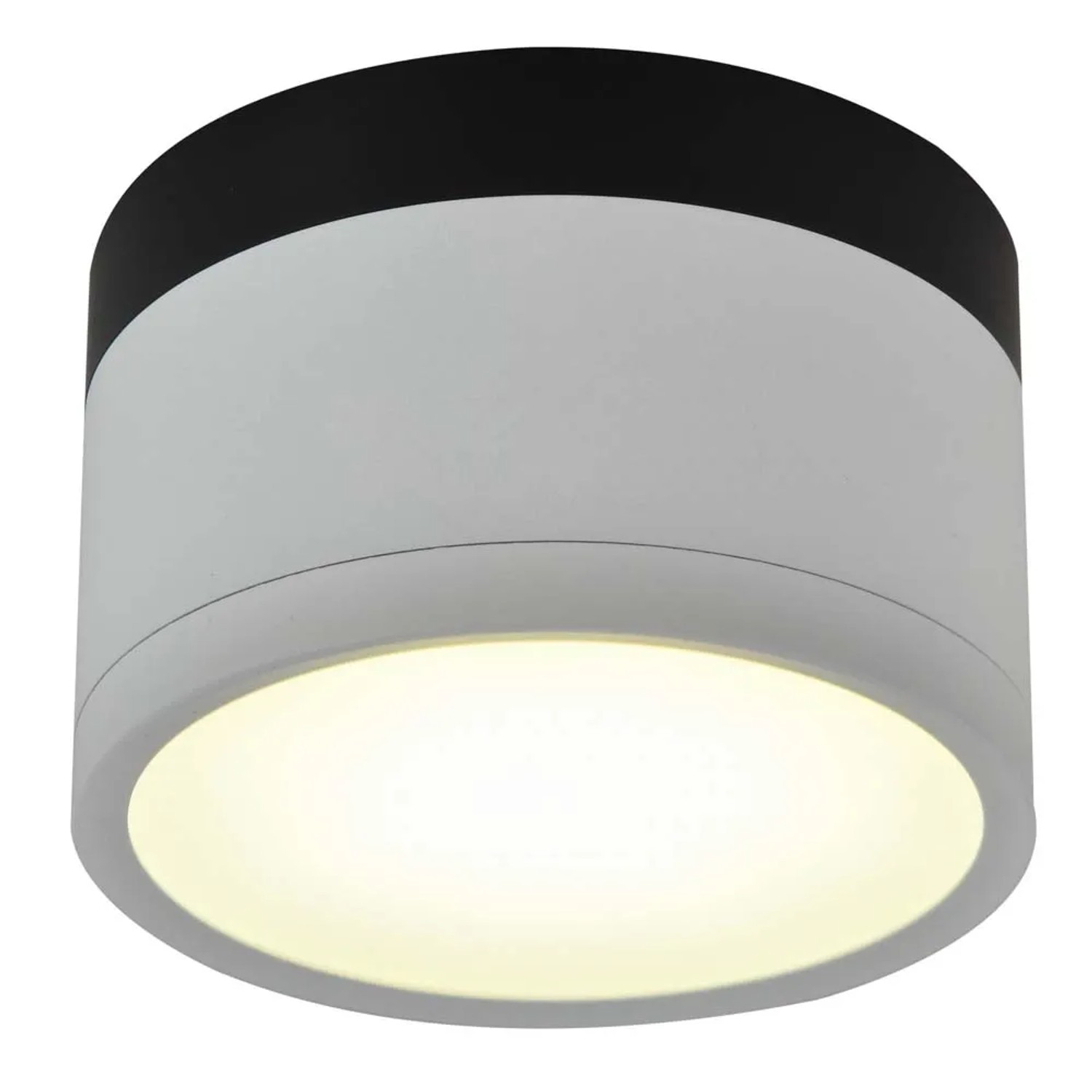 Candellux Oprawa LED natynkowa śr. 8,8 cm biało-czarna 9W 590 lm 4000K