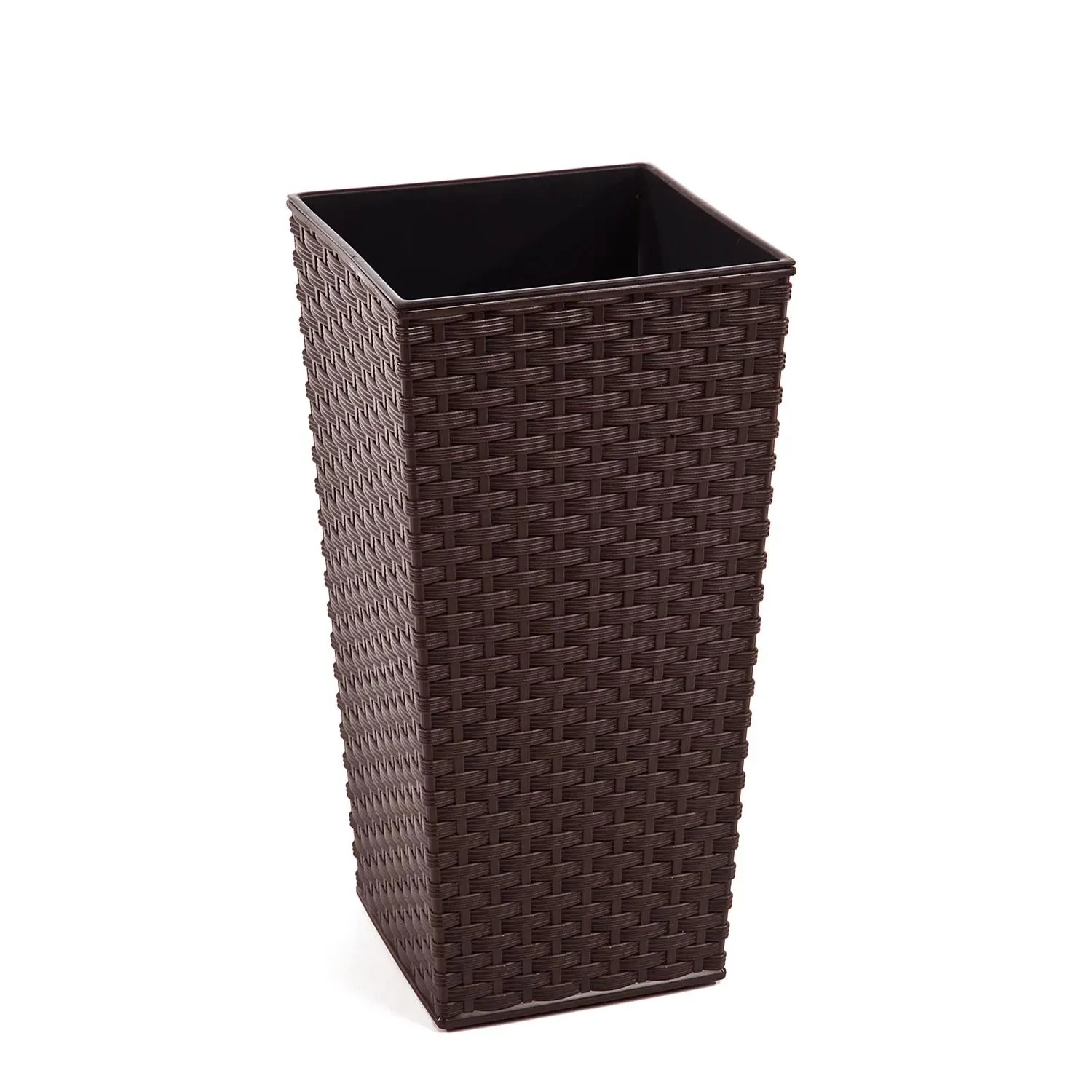 Doniczka Finezja rattan brązowa - 19x19 cm