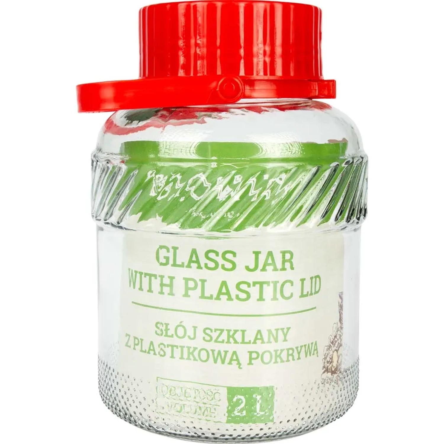 Słoik z plastikową pokrywą - 2 l