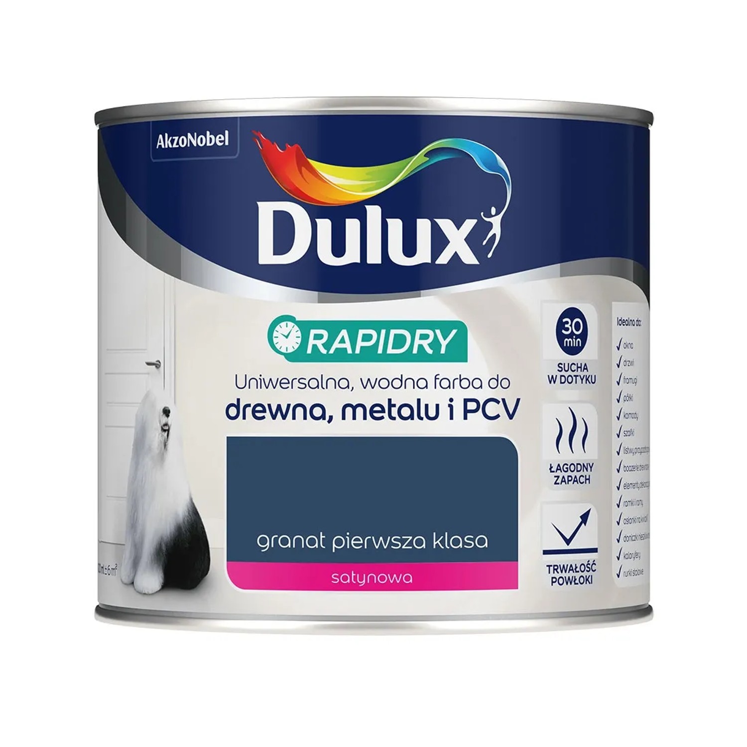 Dulux Farba akrylowa Rapidry granat pierwsza klasa 400 ml