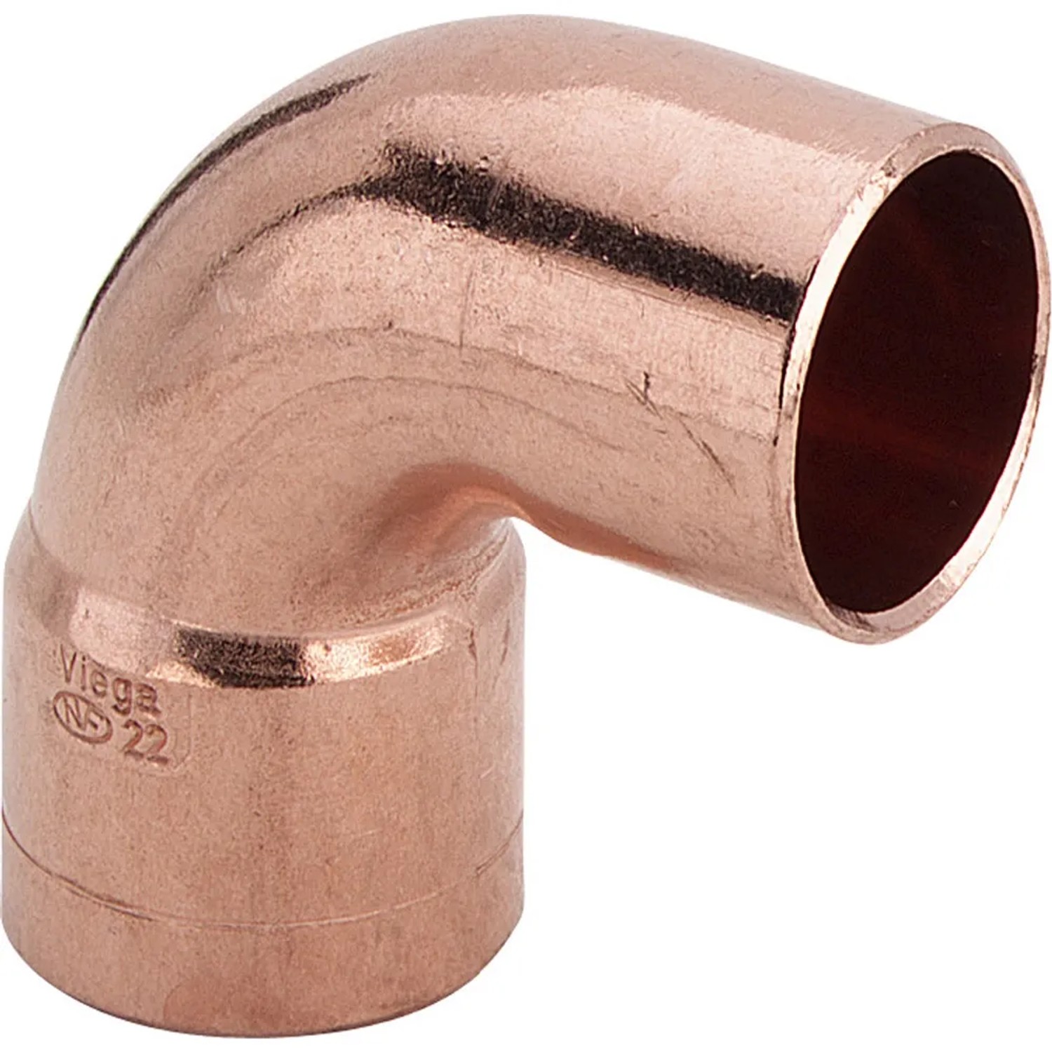 Kolano Nyplowe 18mm miedź