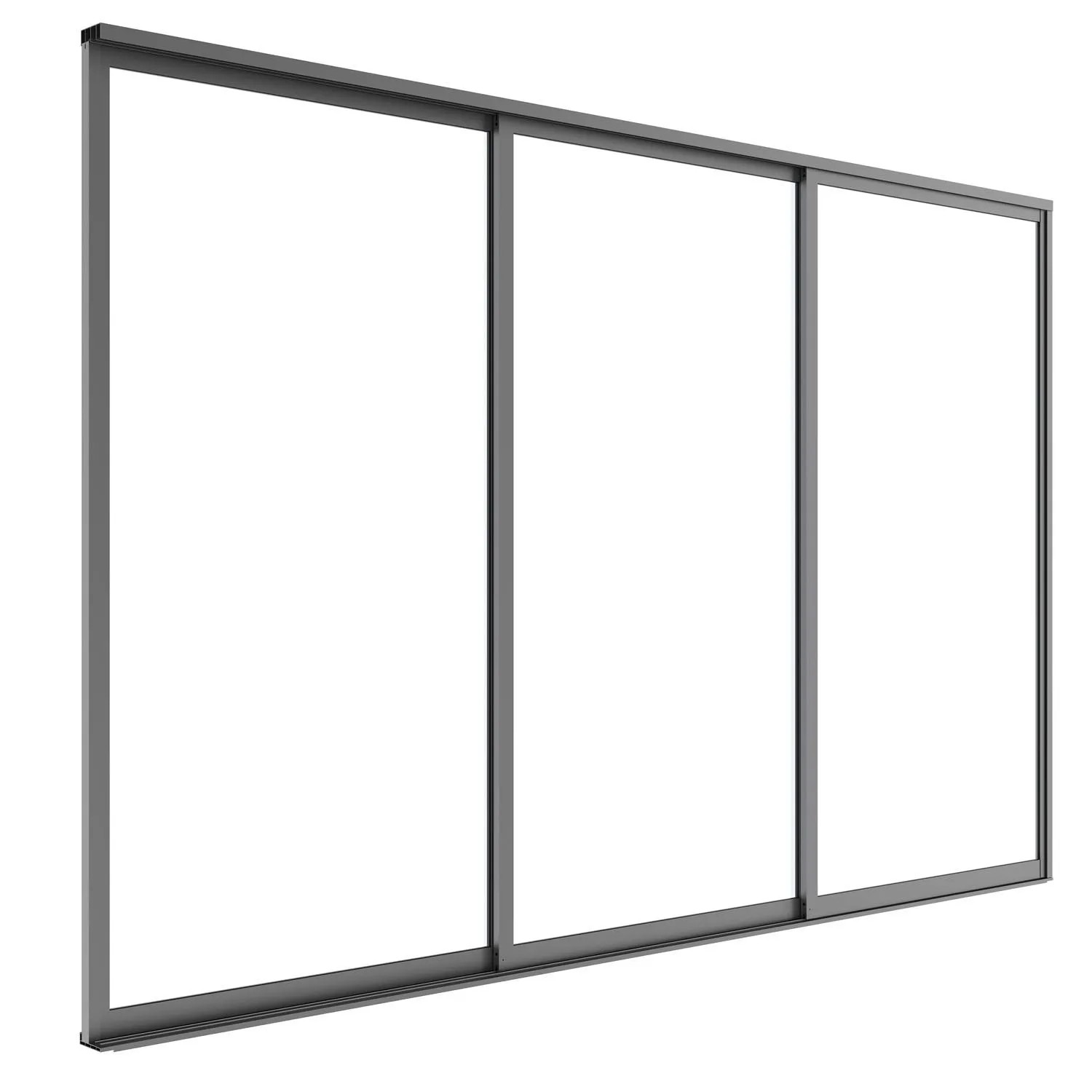 Drzwi przesuwne LUXE antracyt - 2,7 x 2,38 m