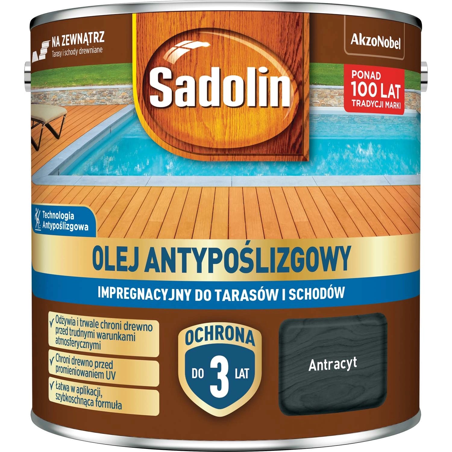 Sadolin Olej Antypoźlizgowy antracyt 2,5l