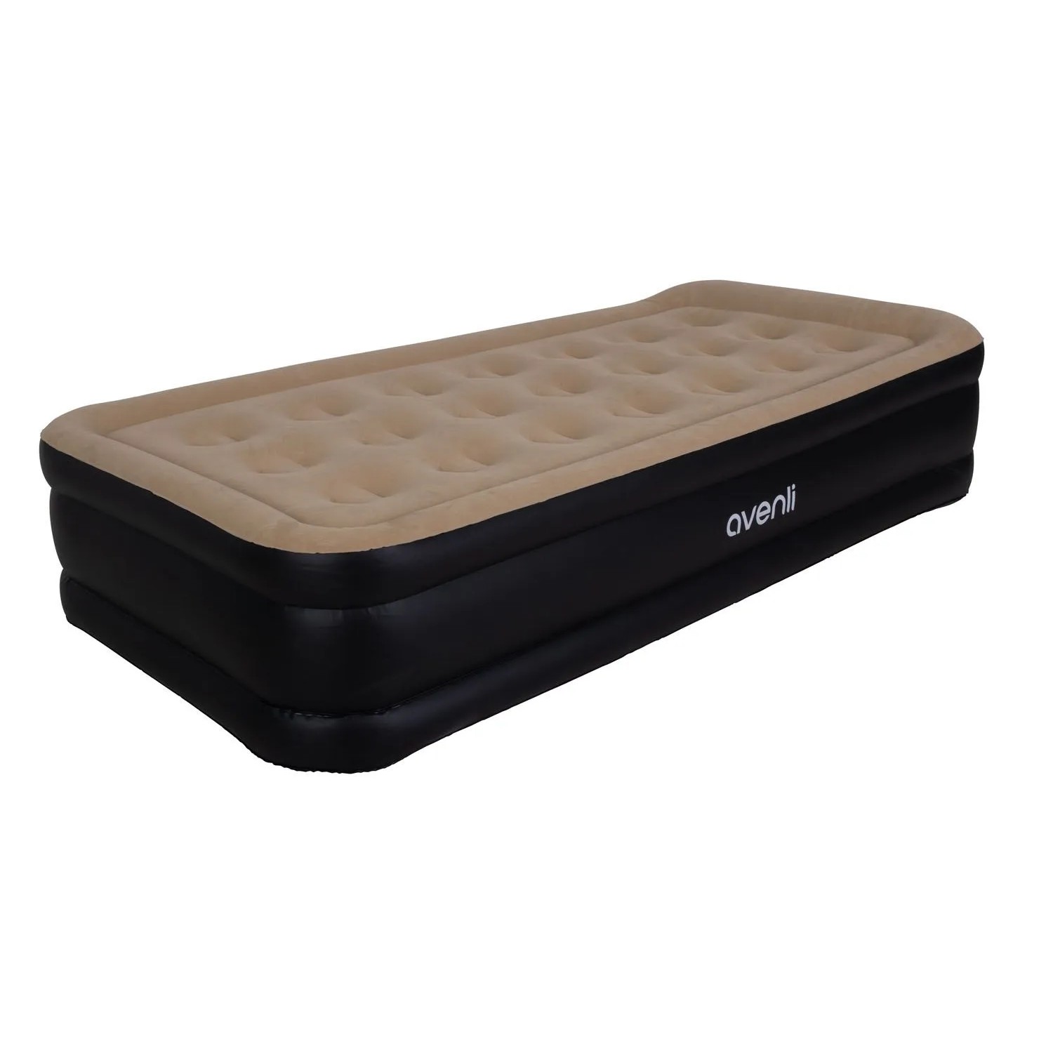 Materac flokowany z wbudowaną pompką elektryczną AVENLI jednoosobowy