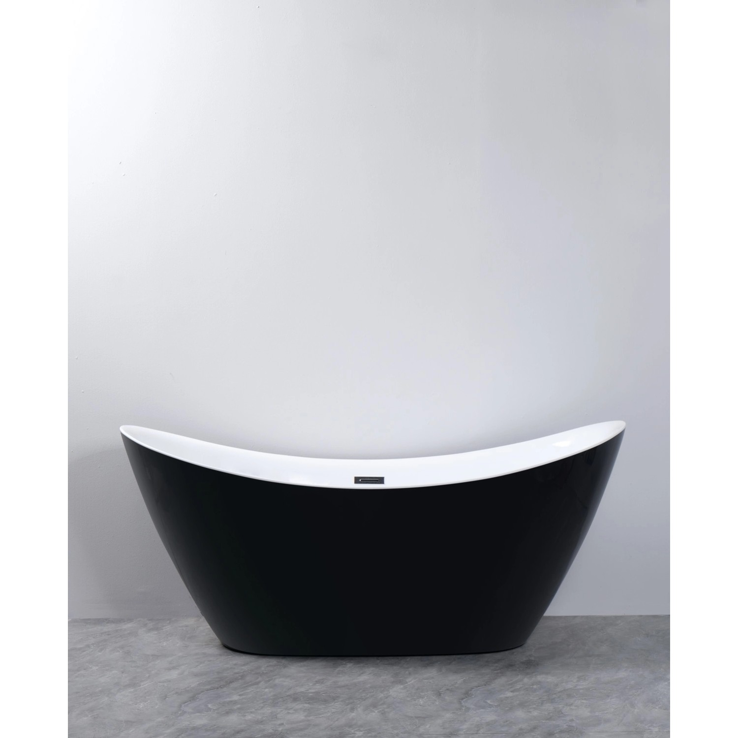 Wanna Malta 170 wolnostojąca czarna biały 170 x 74