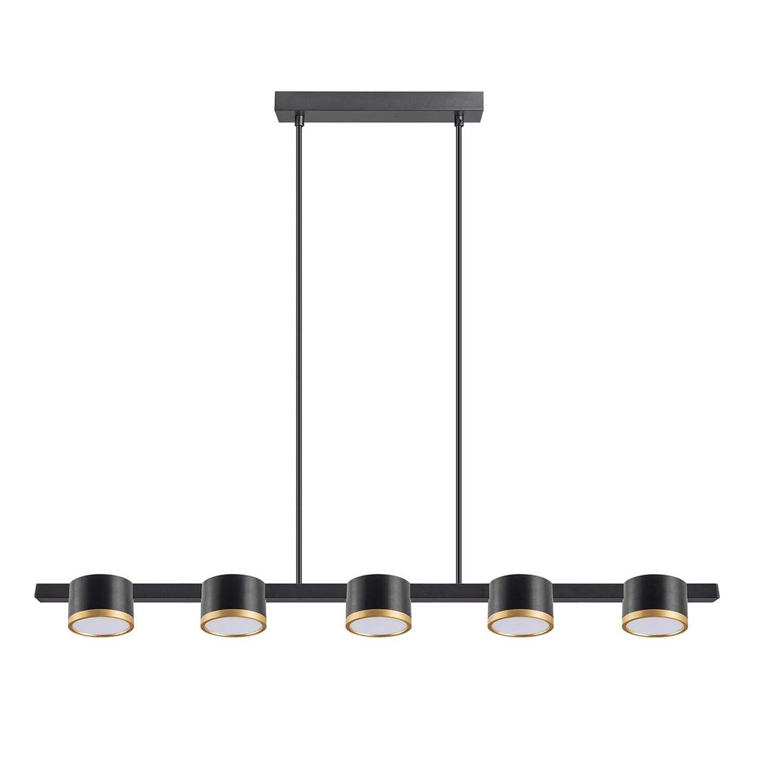 Goldlux Lampa wisząca MIRELLA 5xGX53 6W szer. 85 cm czarno-złota