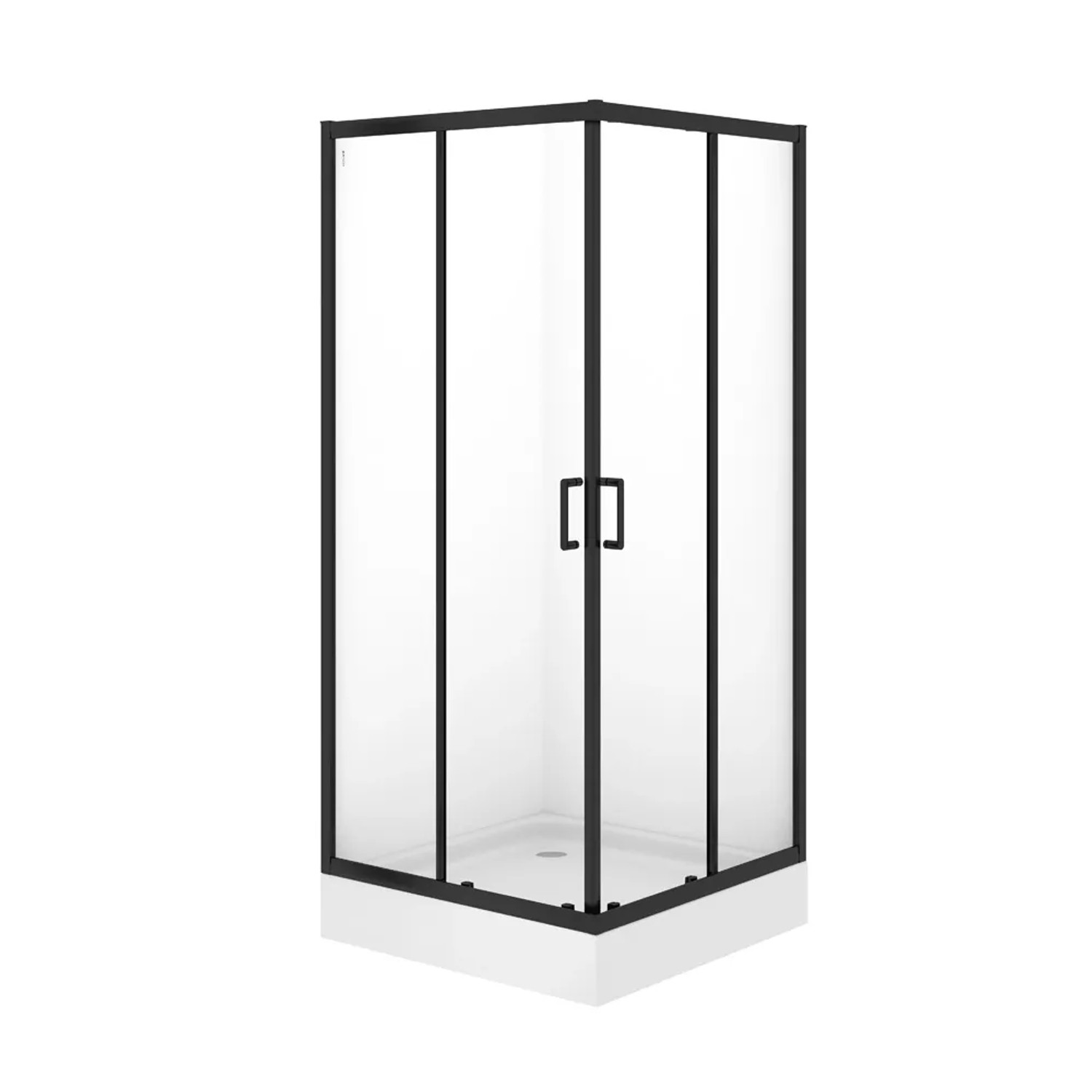 Cersanit Kabina prysznicowa Brasco 90 czarna z brodzikiem