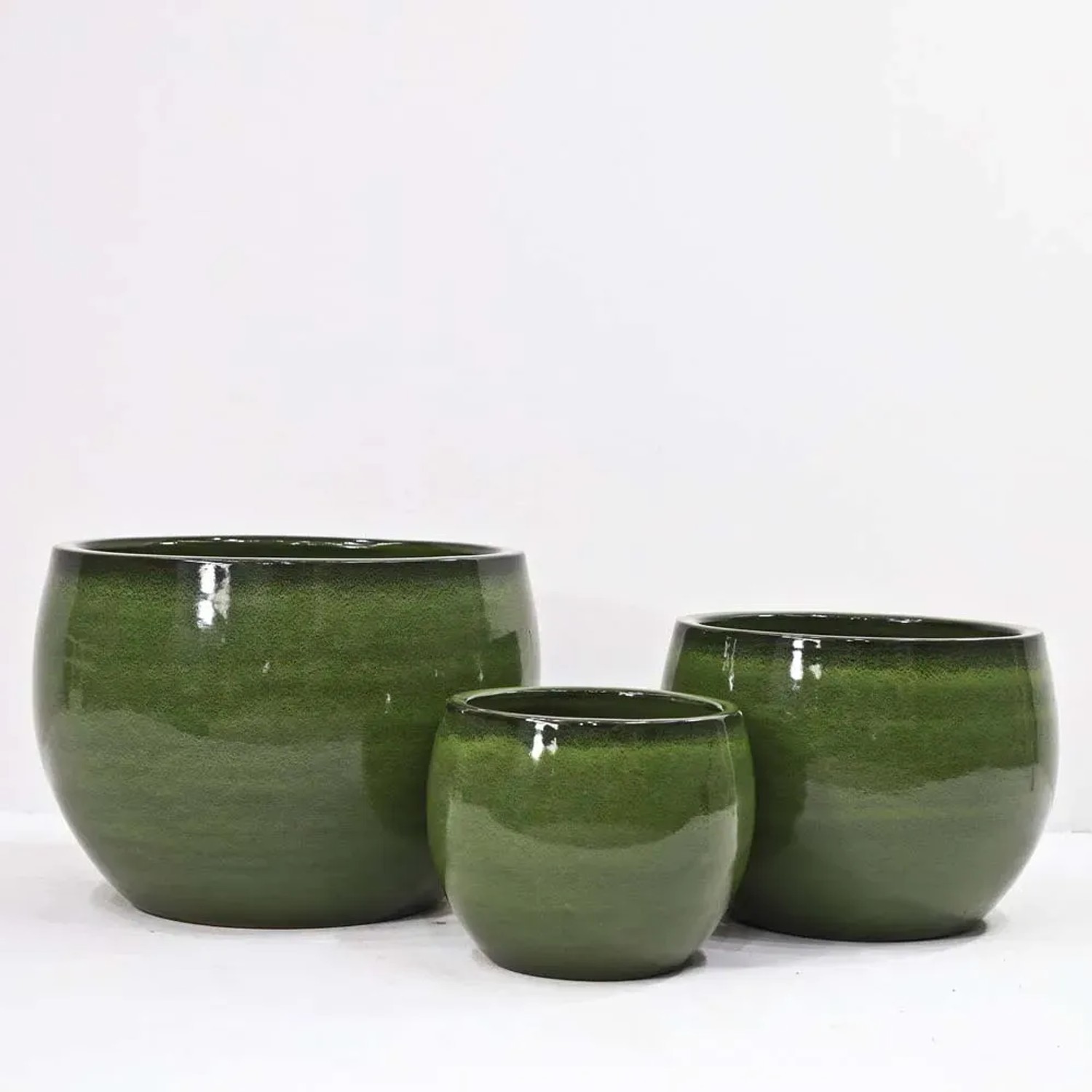 Donica szkliwiona Palla zieleń - 35 x 26 cm