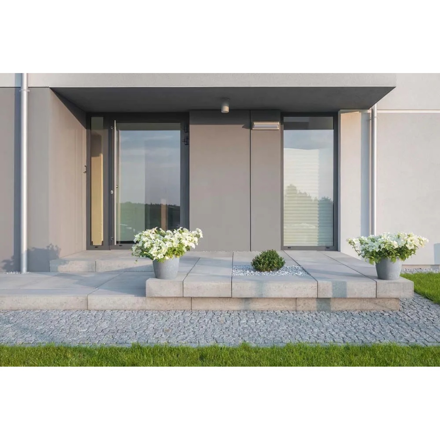 Osłonka Magnolia recycled szary beton - 25 cm