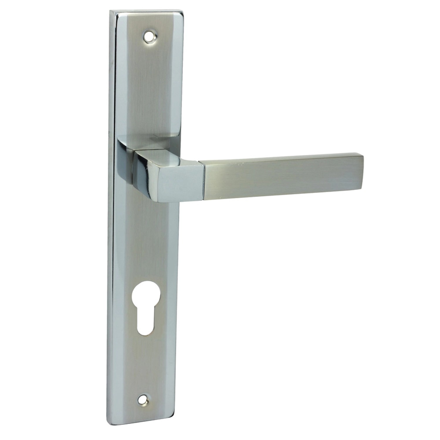 Domino Klamka Real szyld na wkładkę chrom nikiel