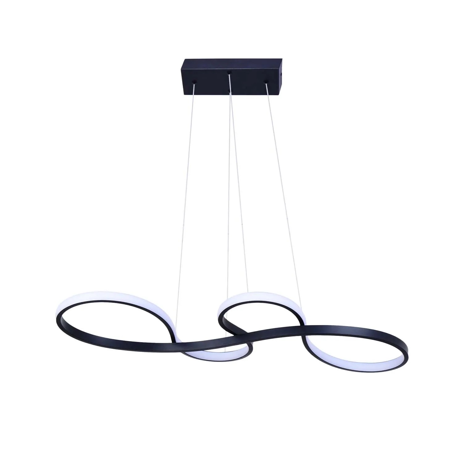 GoldLux Lampa wisząca LED SALSA 38W 4000K 5800lm czarna