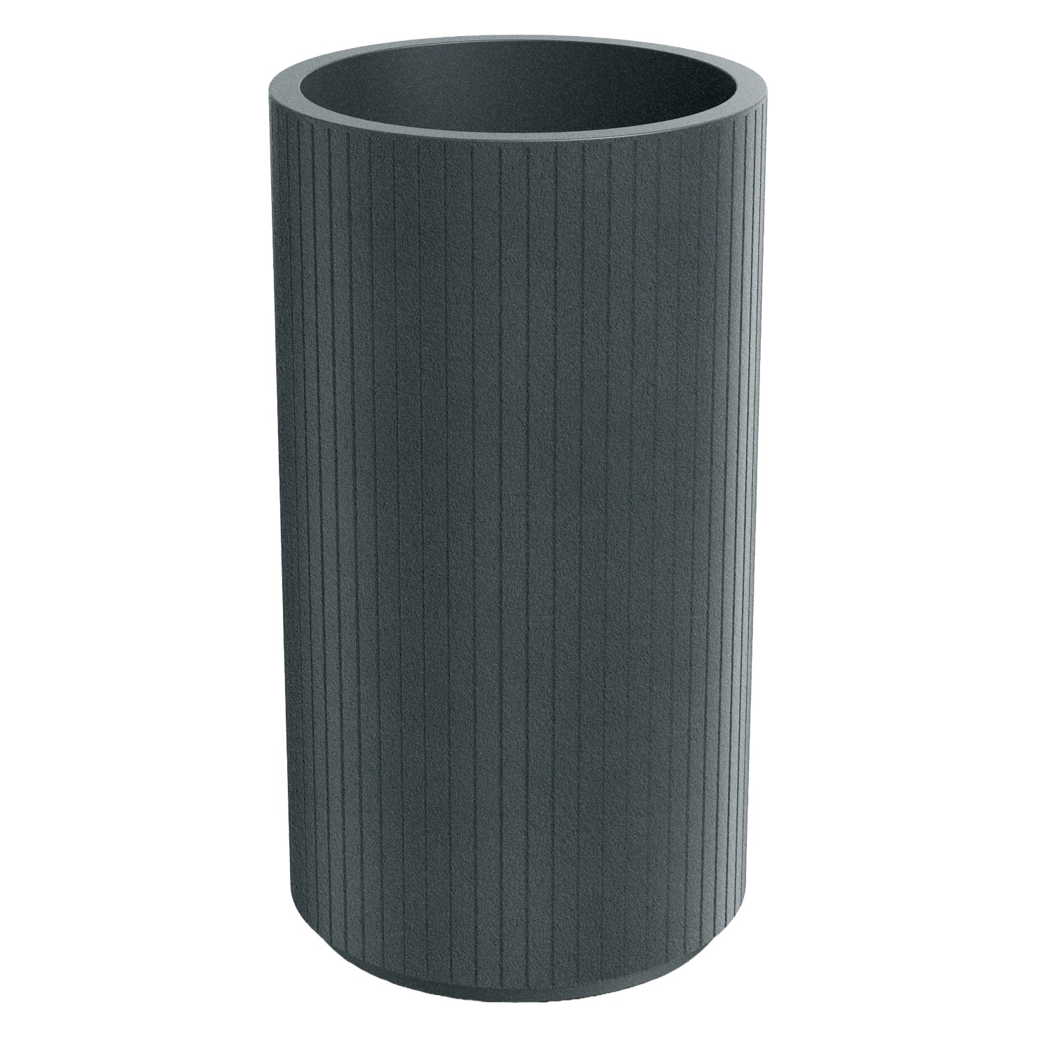 Prosperplast Donica Coro Ethick Round High grafitowa - 40x40x70 cm