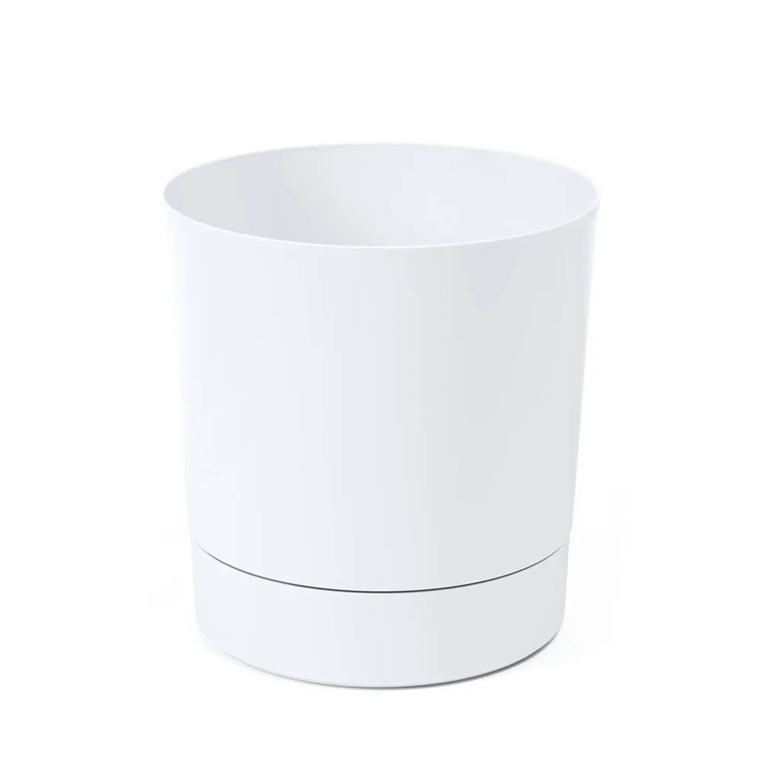 Doniczka Aura z podstawką biała - 38 cm