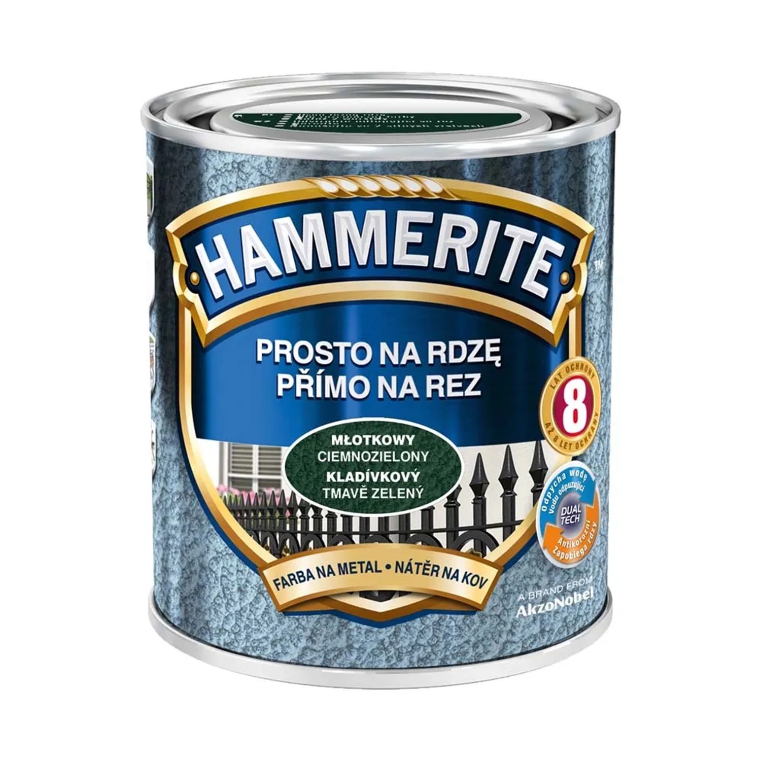 Hammerite Emalia antykorozyjna ciemnozielona młotkowa 700 ml
