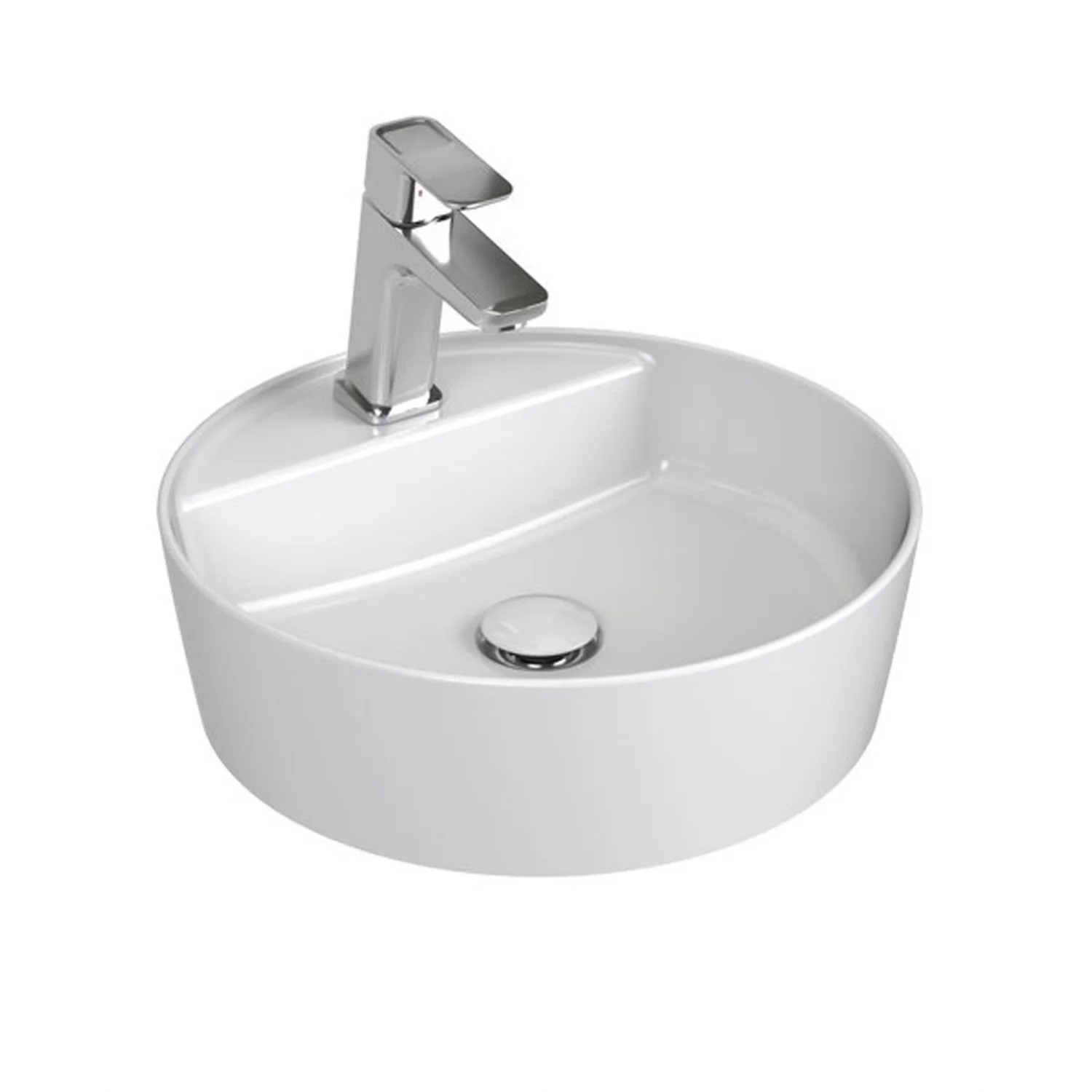 Ravak Umywalka UNI 400 F ceramiczna nablatowa 40x40