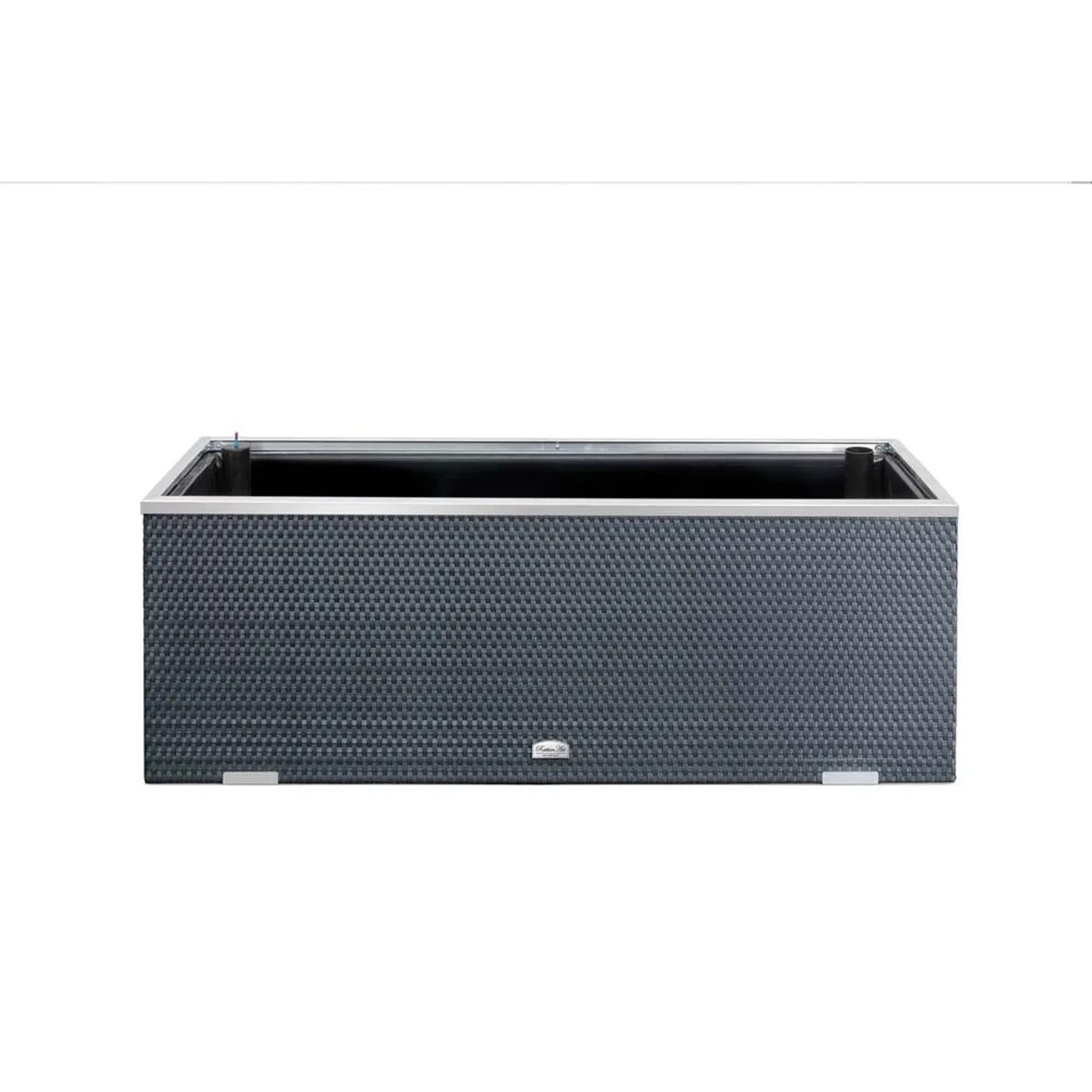 Donica rattanowa z nawodnieniem grafit - 95 x 39 x 43 cm