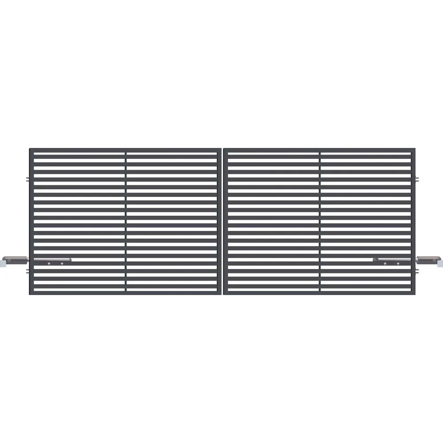 Polargos Brama Arizona dwuskrzydłowa z napędem antracyt mat 400 cm x 150 cm