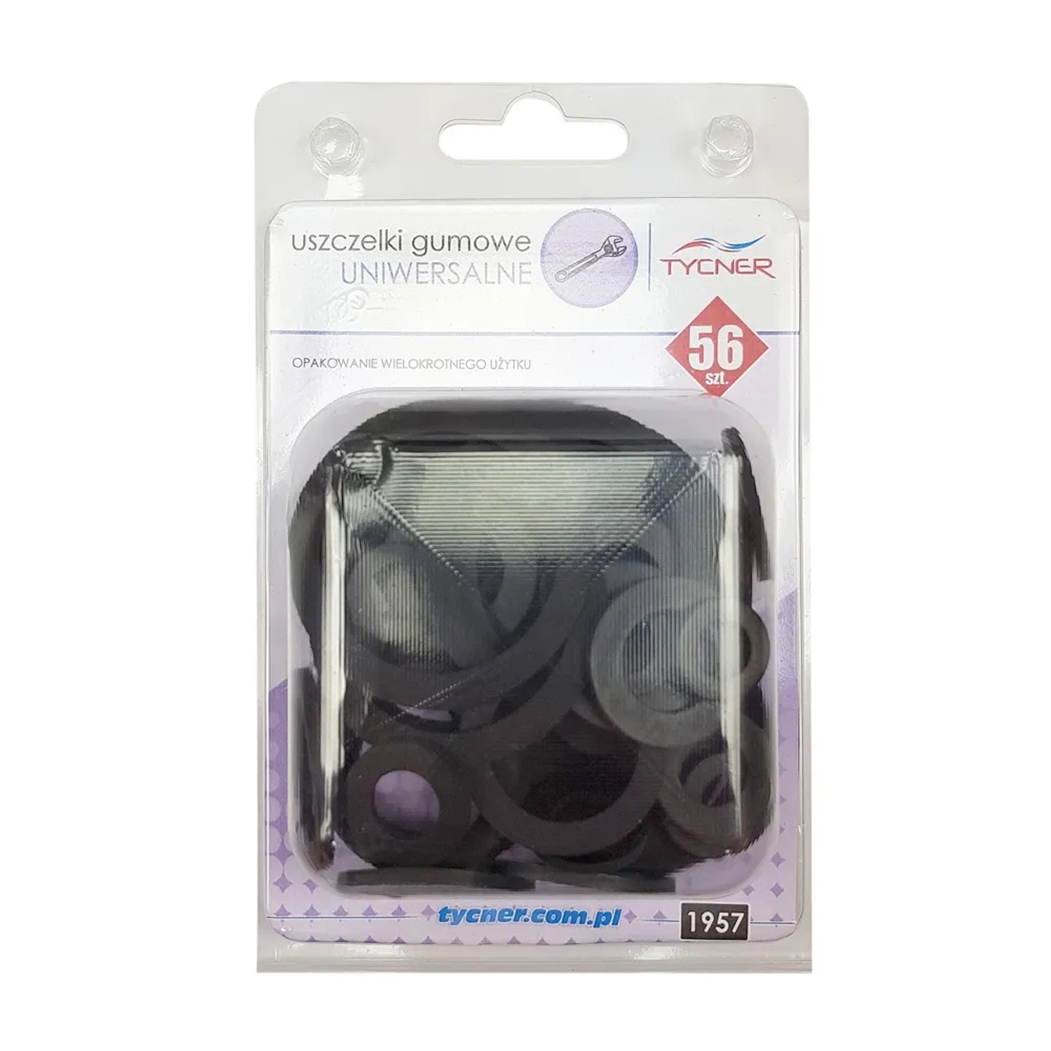 Tycner Zestaw uszczelek gumowych w blistrze, 56 elementów.