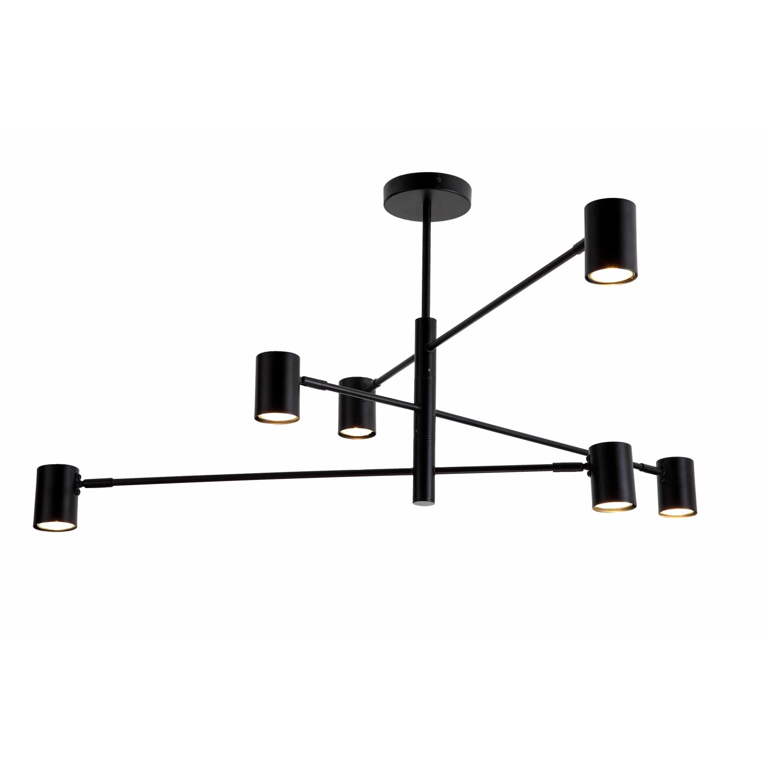 Light Prestige Lampa sufitowa SNOW 6x8W GU10 czarna