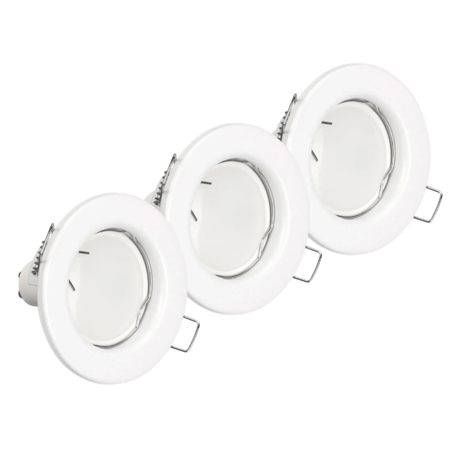 DPM Oprawy sufitowe okrągłe GU10 3,5W 3000K 250lm białe 3-pak.