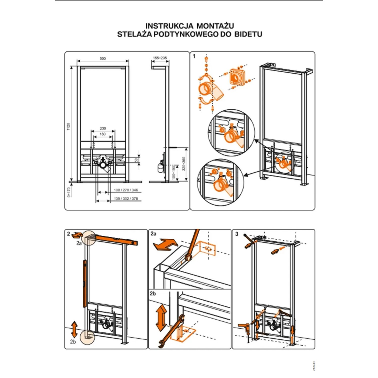 Ravak Stelaż podtynkowy do bidetu Basic 112x129
