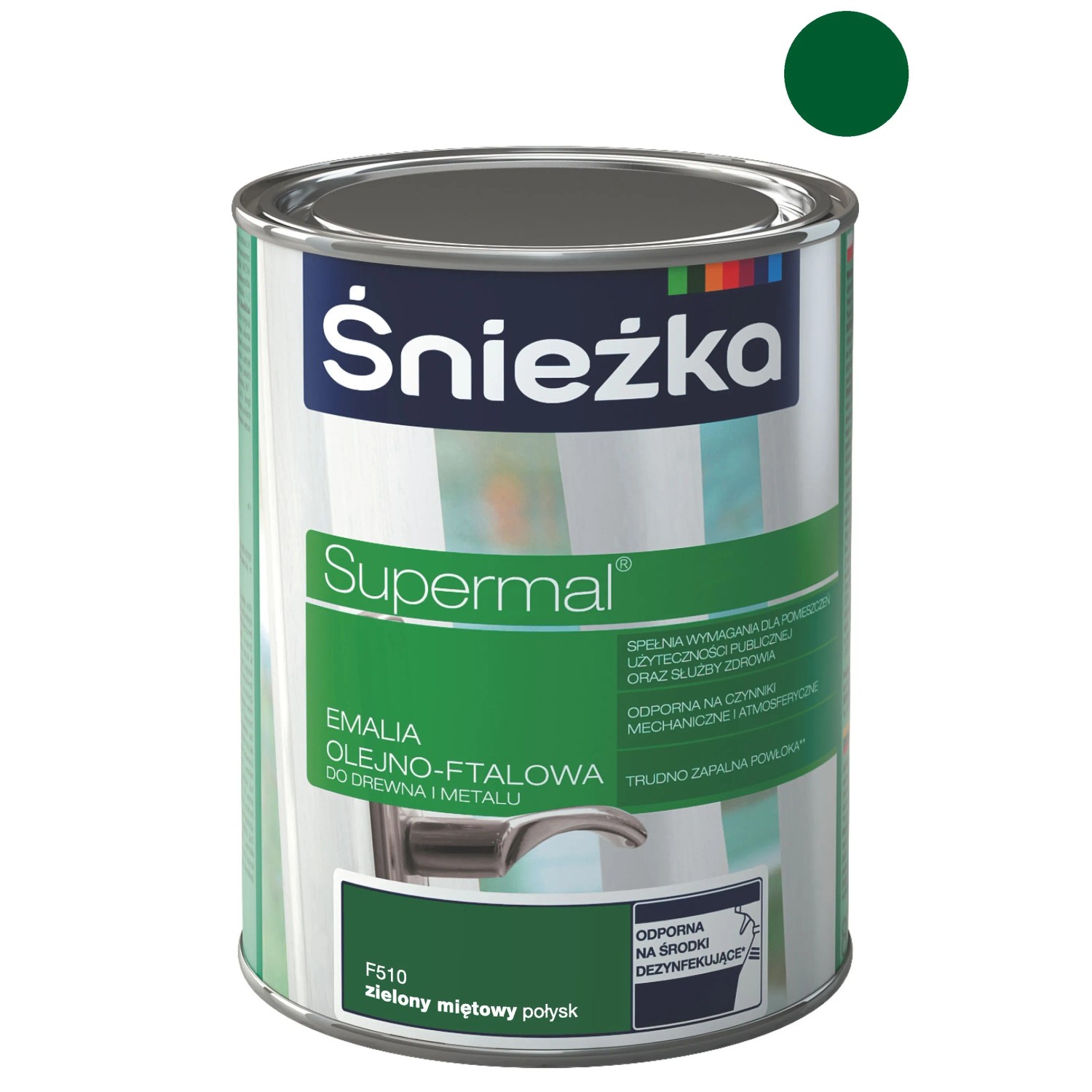 Śnieżka Emalia Supermal olejno-ftalowa zielona miętowa 800 ml