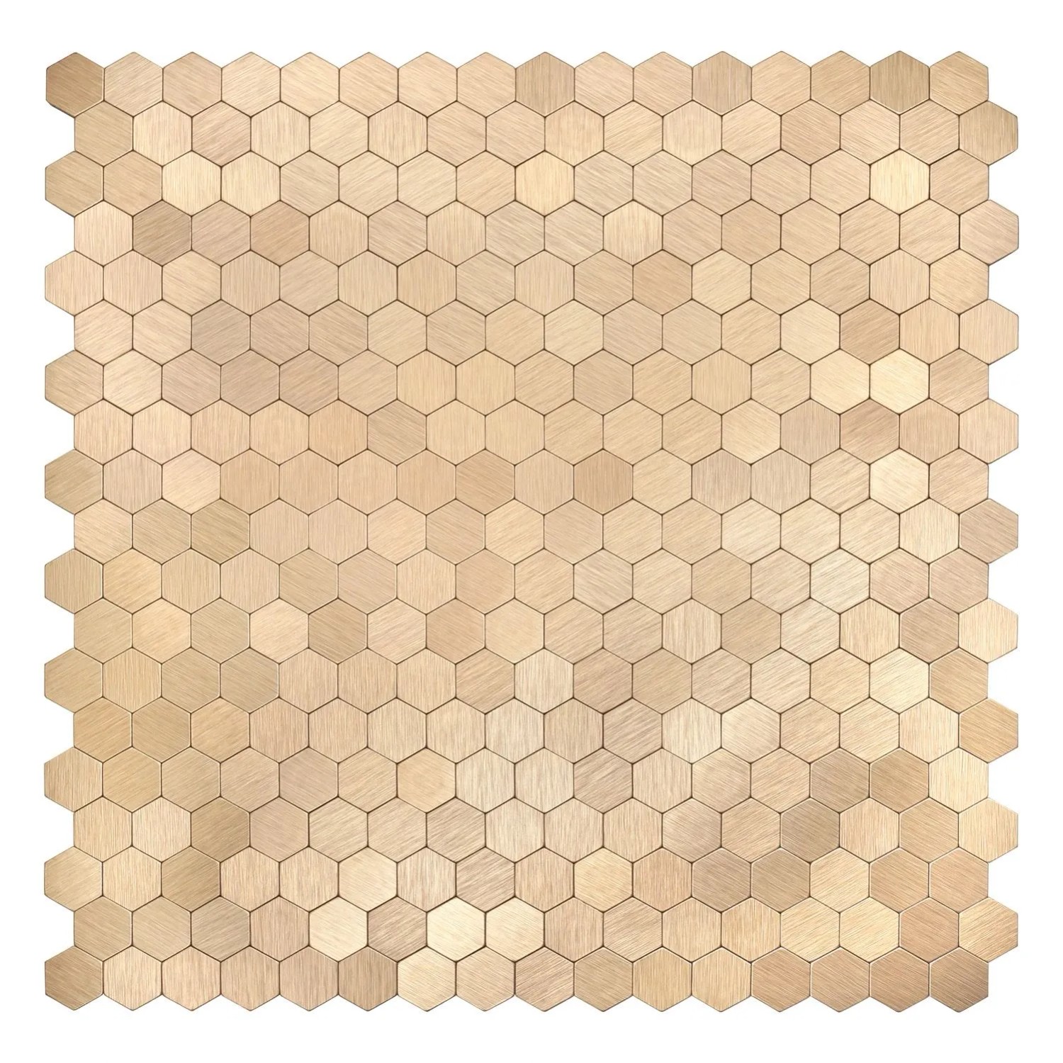Mozaika ścienna samoprzylepna hexagon Miedź 29,4x30,3