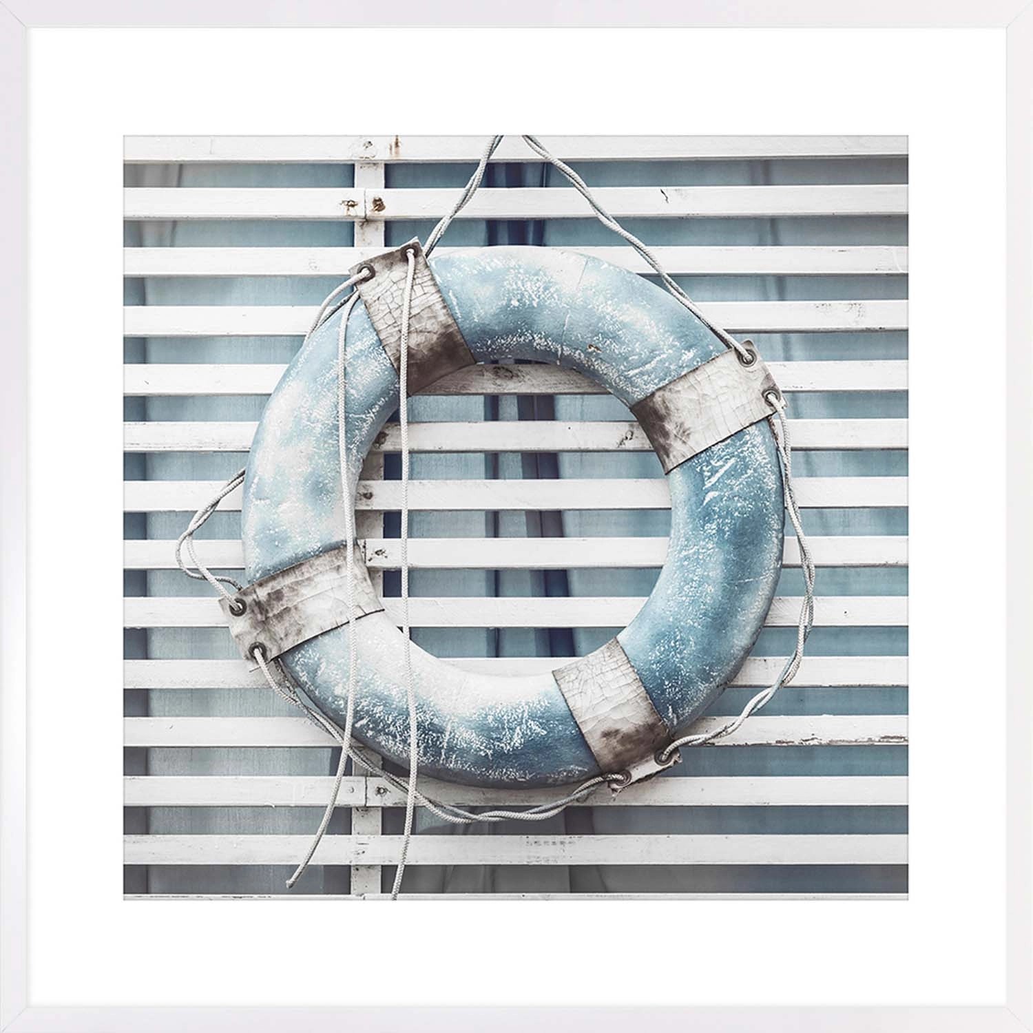 ARS LONGA Obraz PASTEL BLUE LIFEBUOY 73 x 73 cm