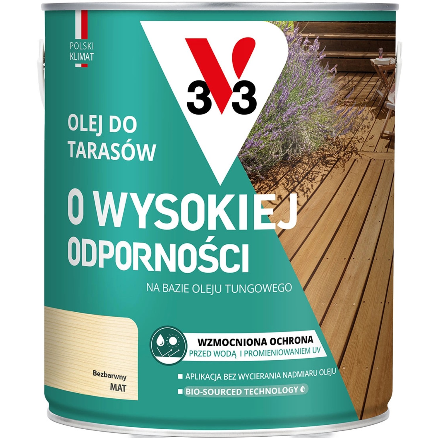 V33 Olej do tarasów bezbarwny 2,5L