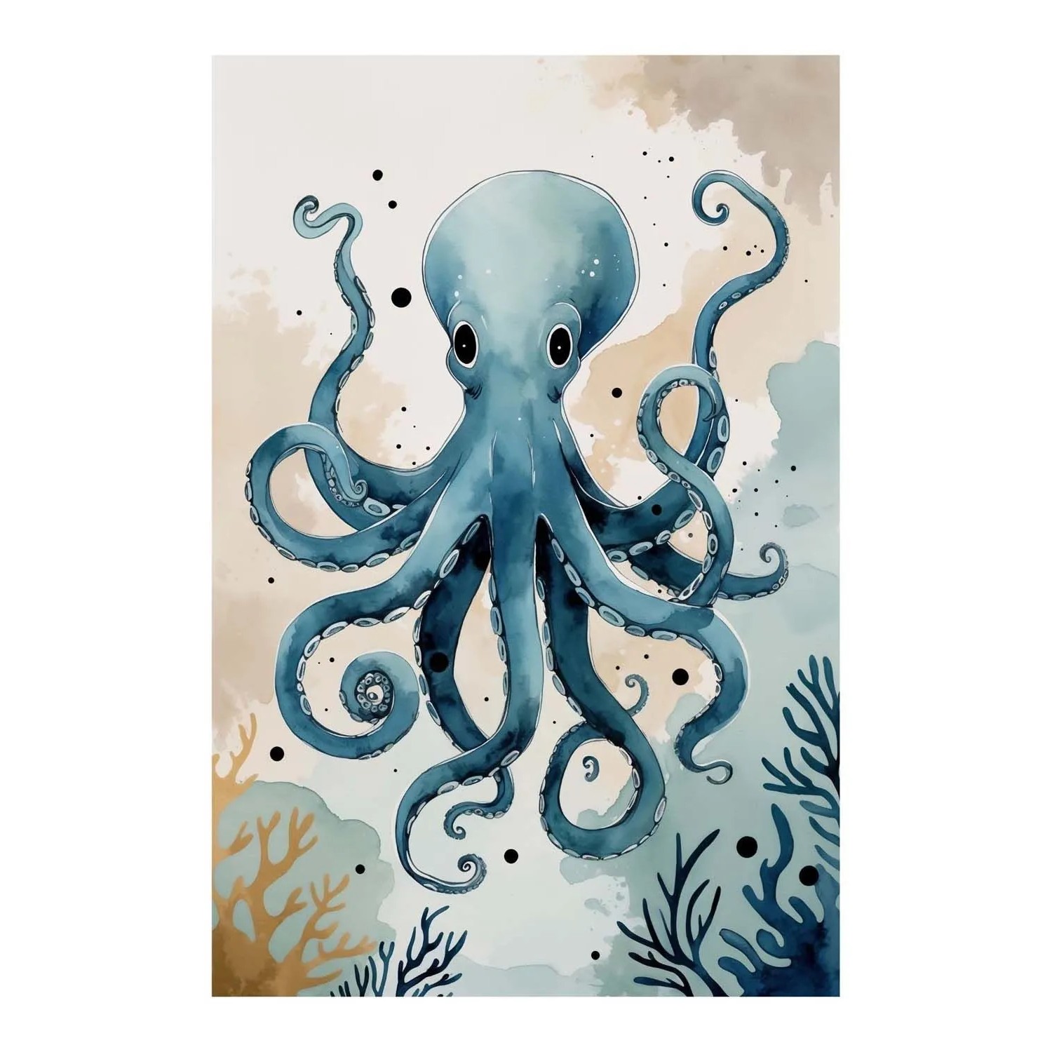 Frames Factory Obraz CANVAS ośmiornica 50 x 70 cm