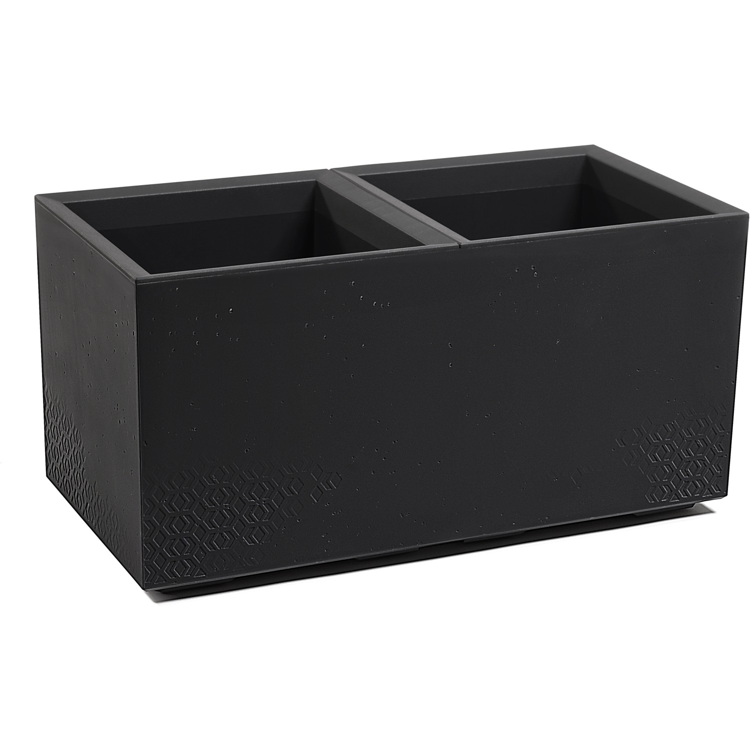 Kwietnik Karo beton czarny recycled wym. 80x40 cm