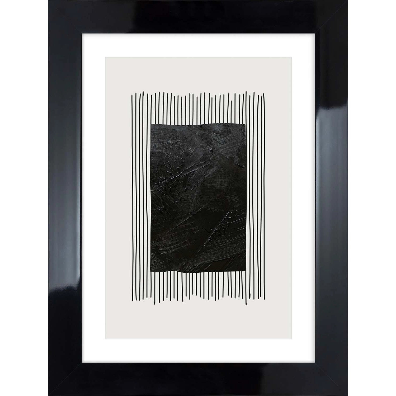 ARS LONGA Obraz BLACK RECTANGLE 63 x 83 cm