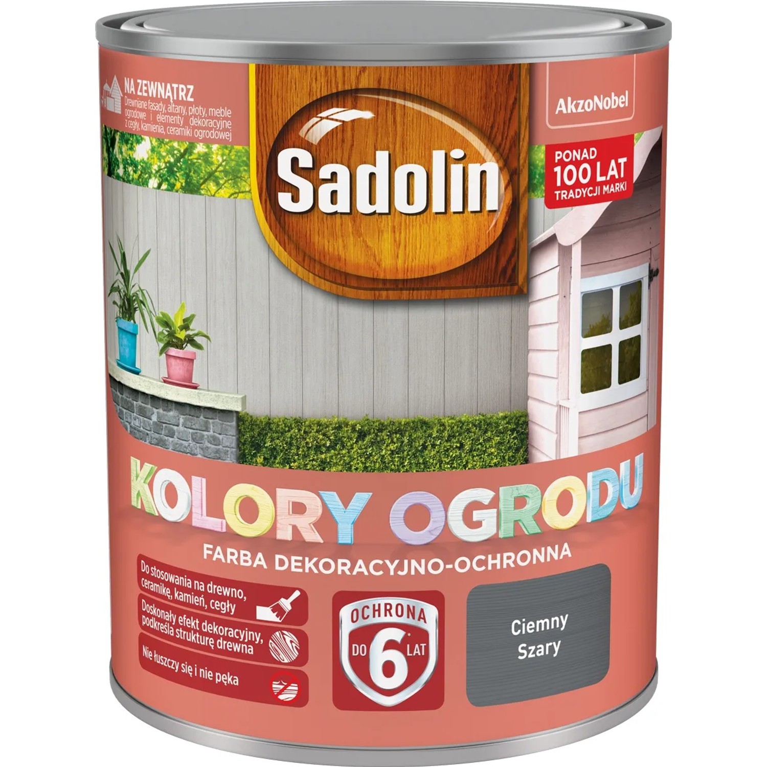 Sadolin Kolory ogrodu Ciemny szary 700 ml