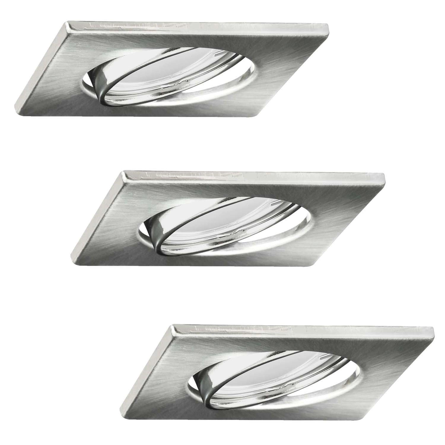 Polux Zestaw oczek ruchomych kwadratowych Olin LED 3x3,5 W GU10