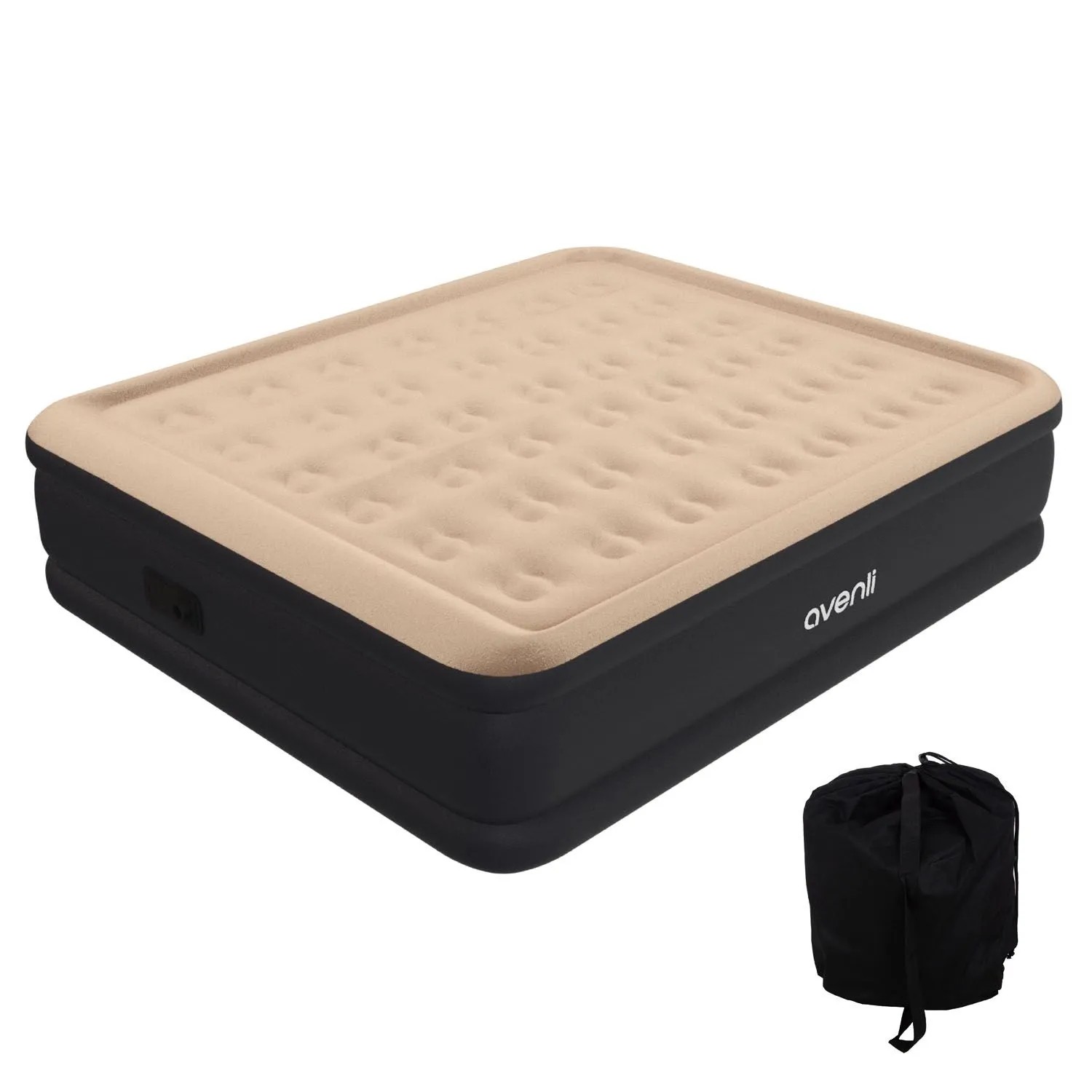 Materac flokowany z wbudowaną pompką elektryczną AVENLI dwuosobowy