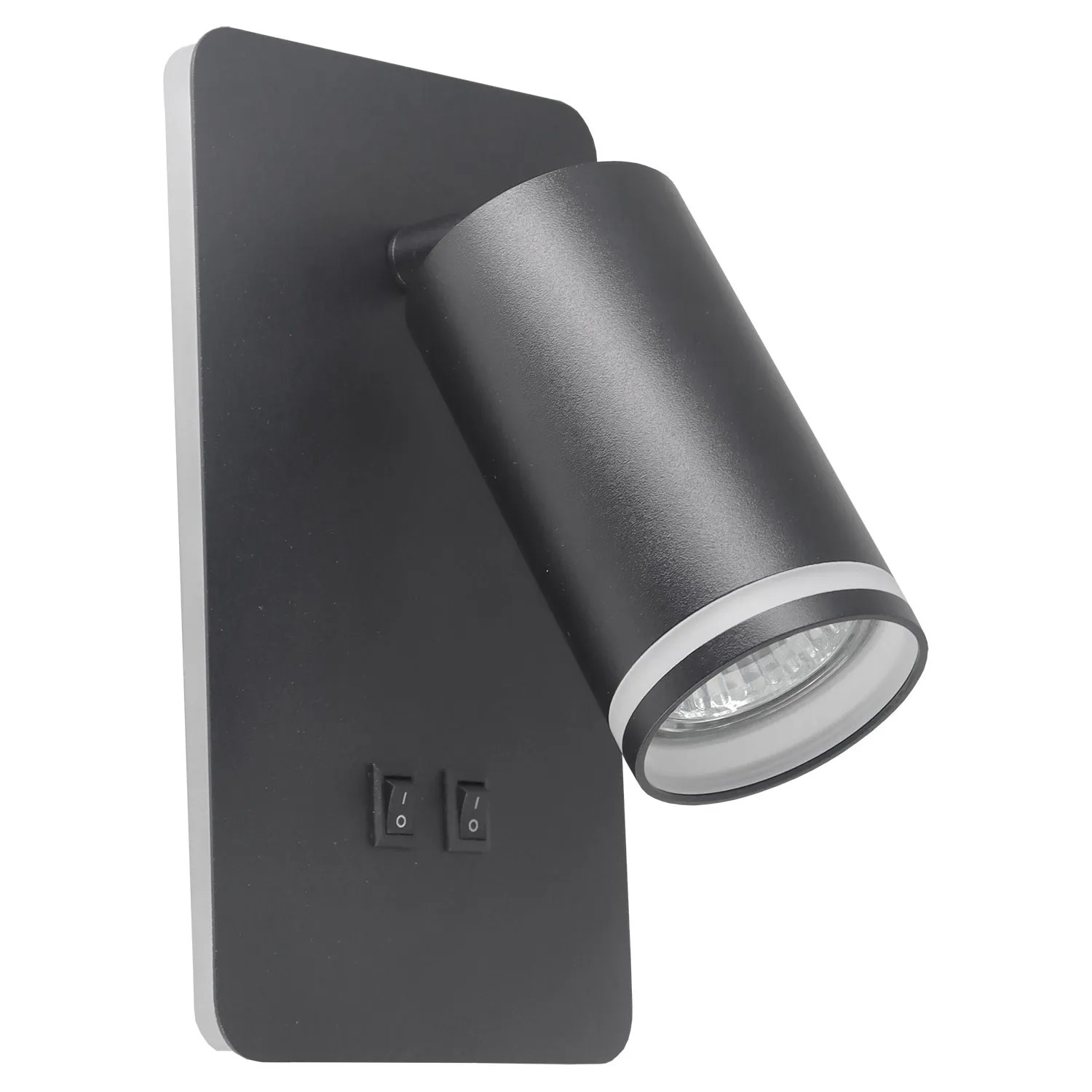 Goldlux Kinkiet LED PARIS + 1xGU10 czarny z włącznikiem