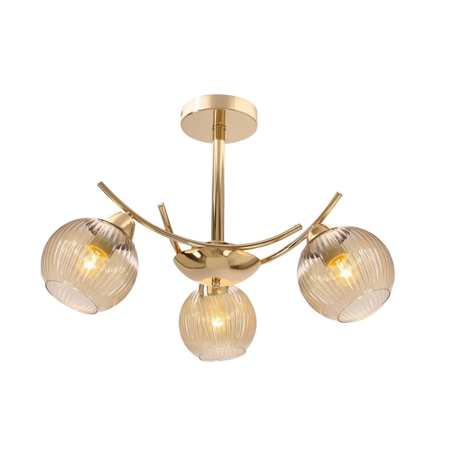 Candellux Lampa sufitowa LUNORE 3xE27 40W złota