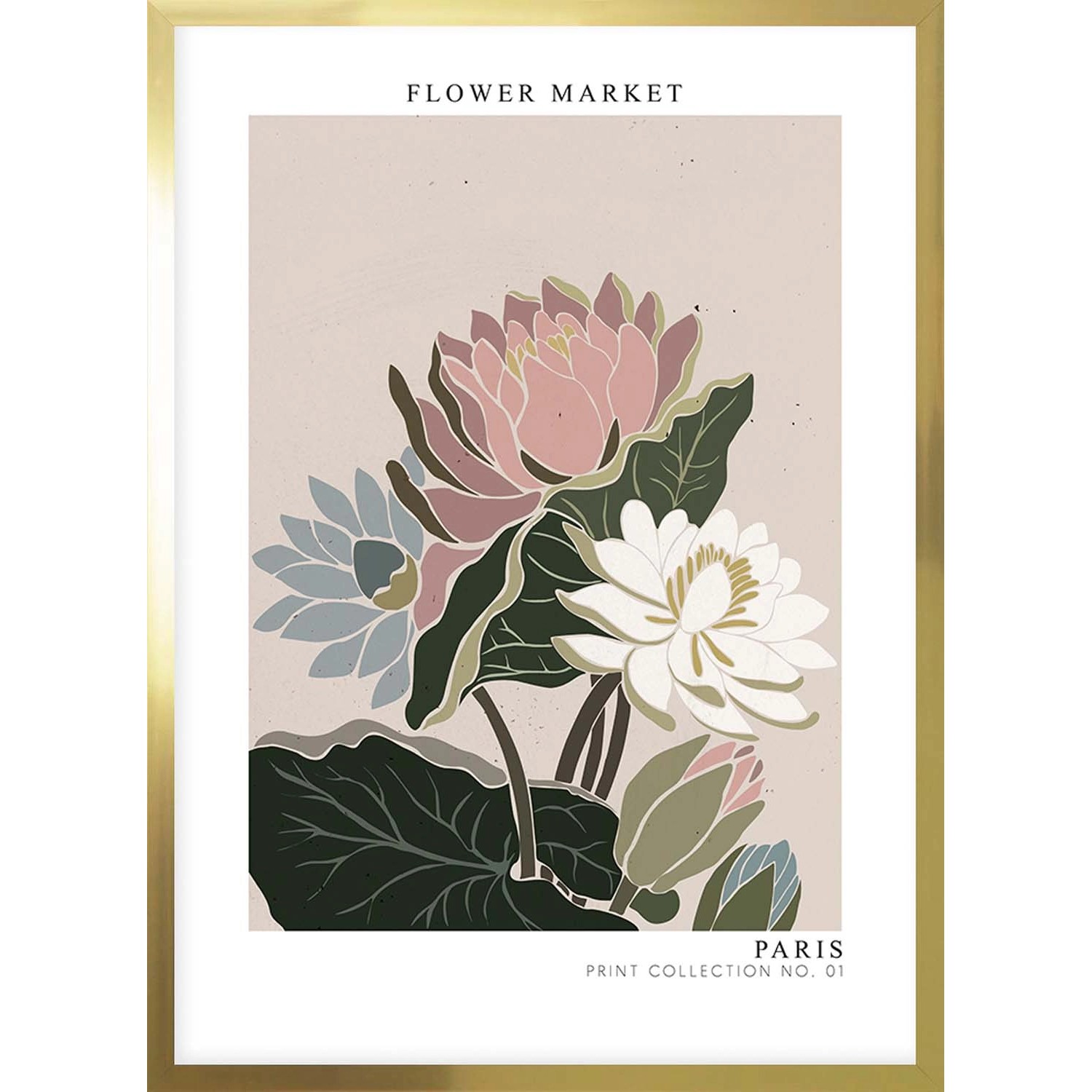 ARS LONGA Obraz PASTEL FLOWERS no.1 53 x 73 cm