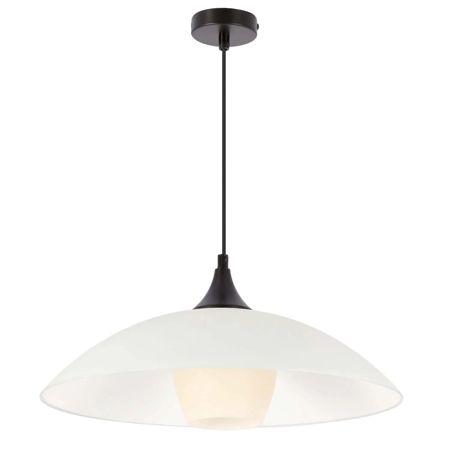 Candellux Lampa wisząca DUETTO 1xE27 40W czarno-biało-beżowa