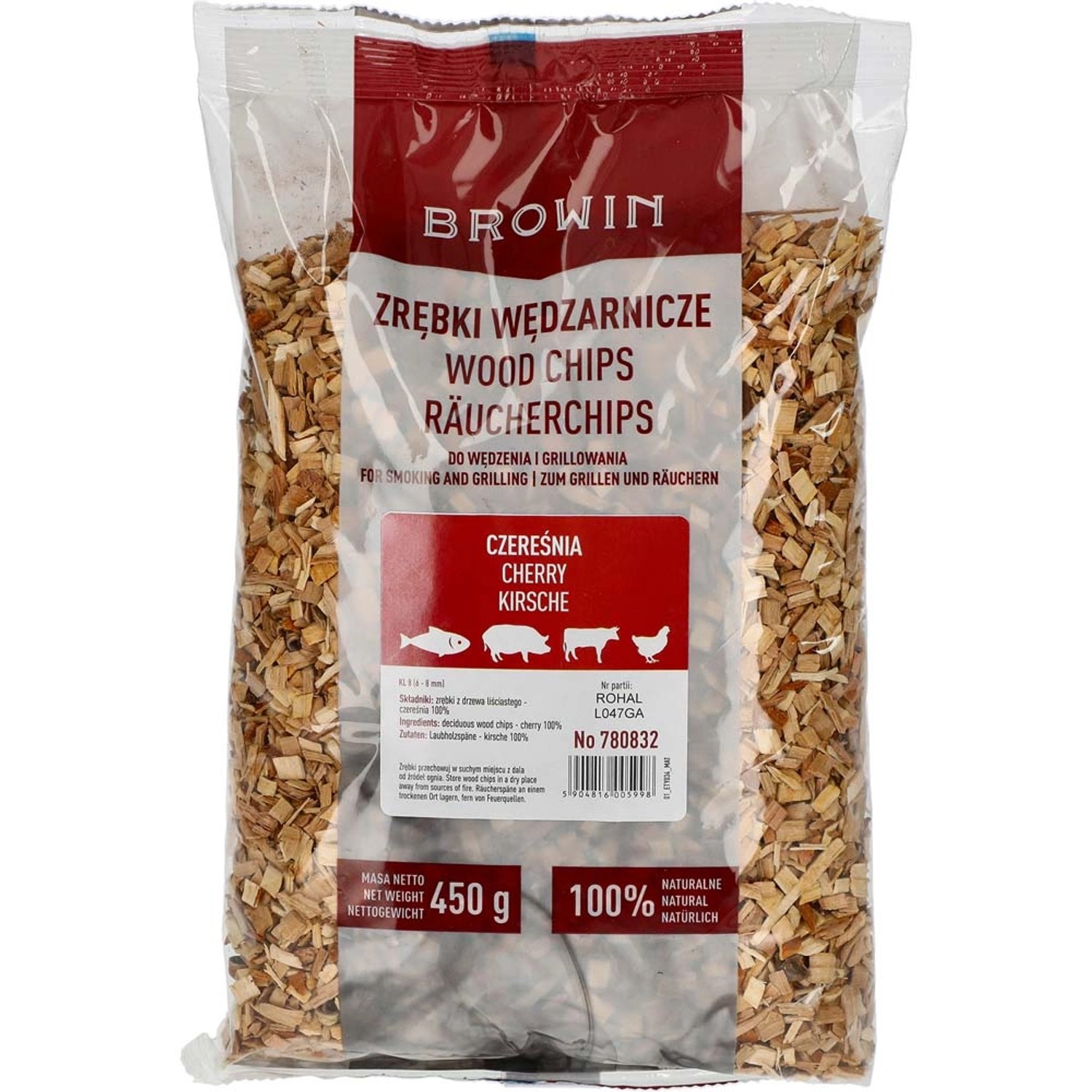 Zrębki do wędzenia/grillowania czereśnia - 450 g