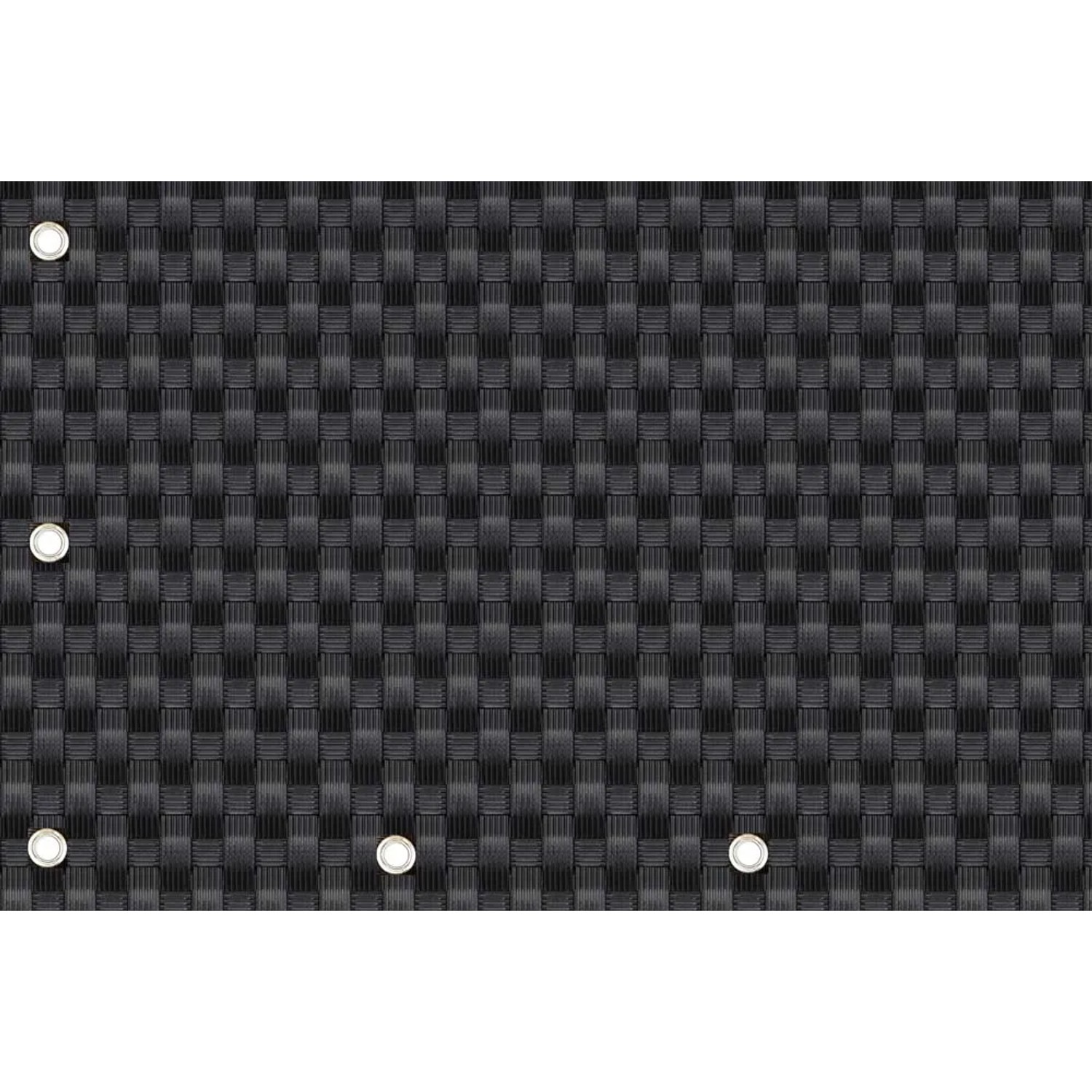 Mata rattanowa na wymiar czarna - 10 x 90 cm