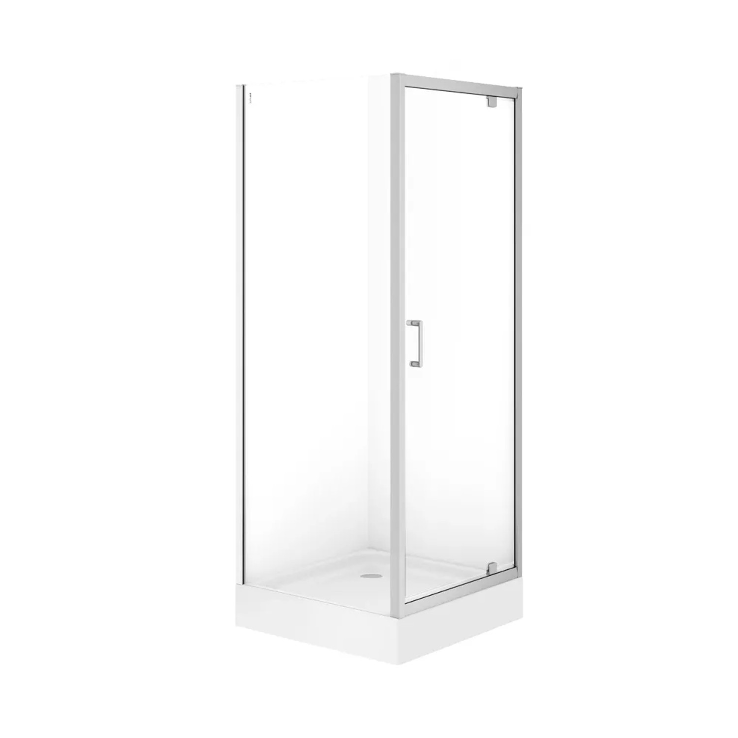 Cersanit Kabina prysznicowa Brasco 80 drzwi uchylne chrom z brodzikiem