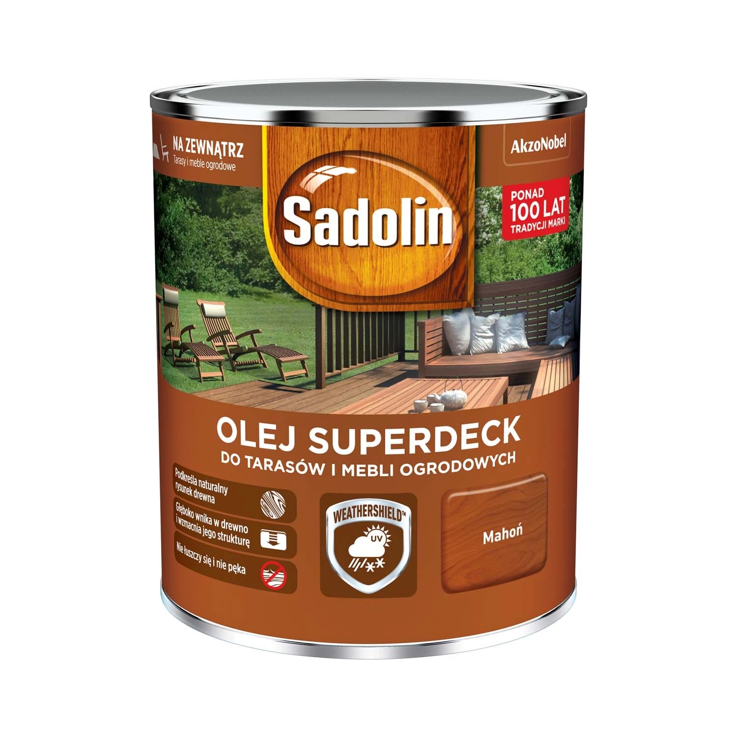 Sadolin Olej Superdeck do tarasów i mebli ogrodowych mahoń 0,75L