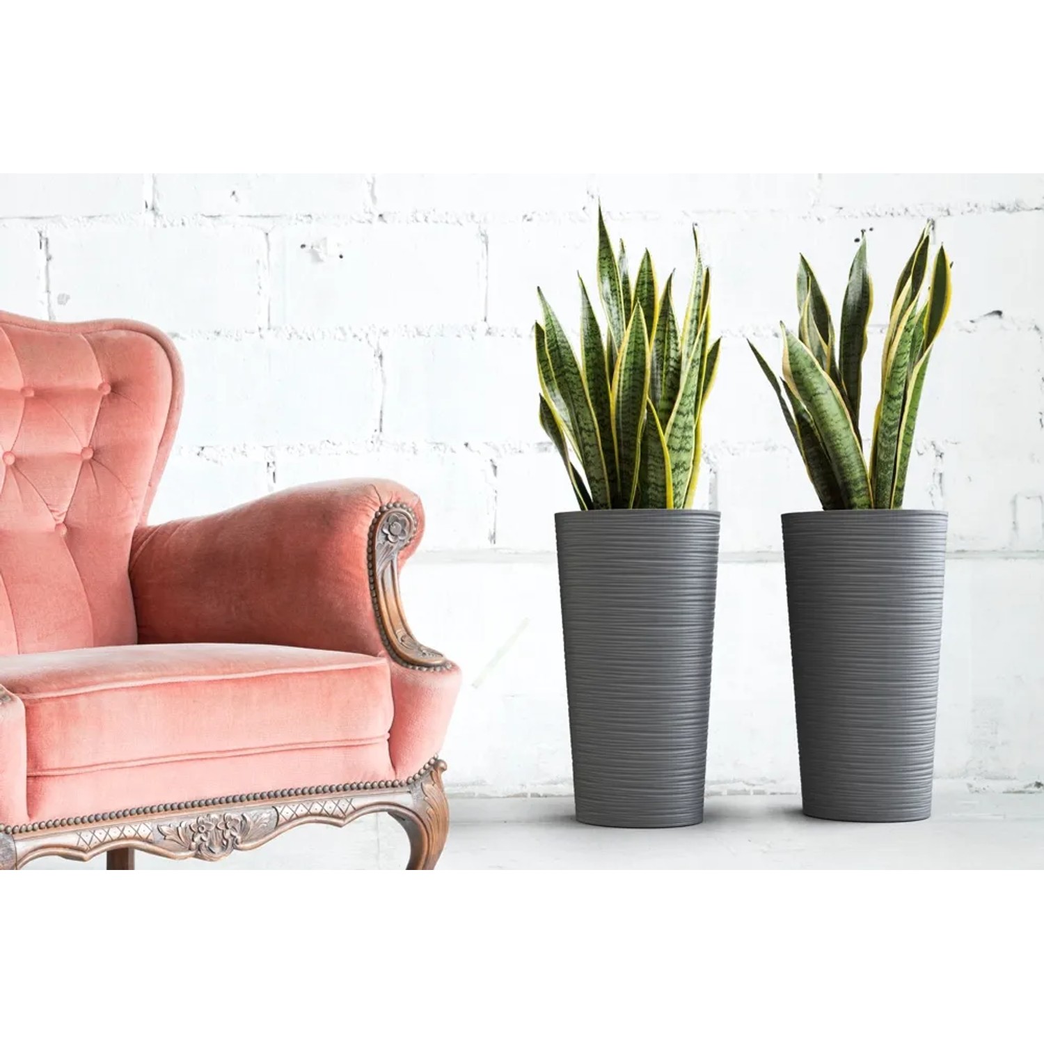 Doniczka Lilia Dłuto 30 cm grafit