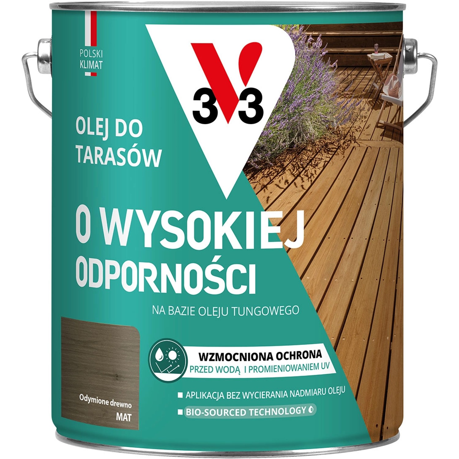 V33 Olej do tarasów drewno odymione 4,5L