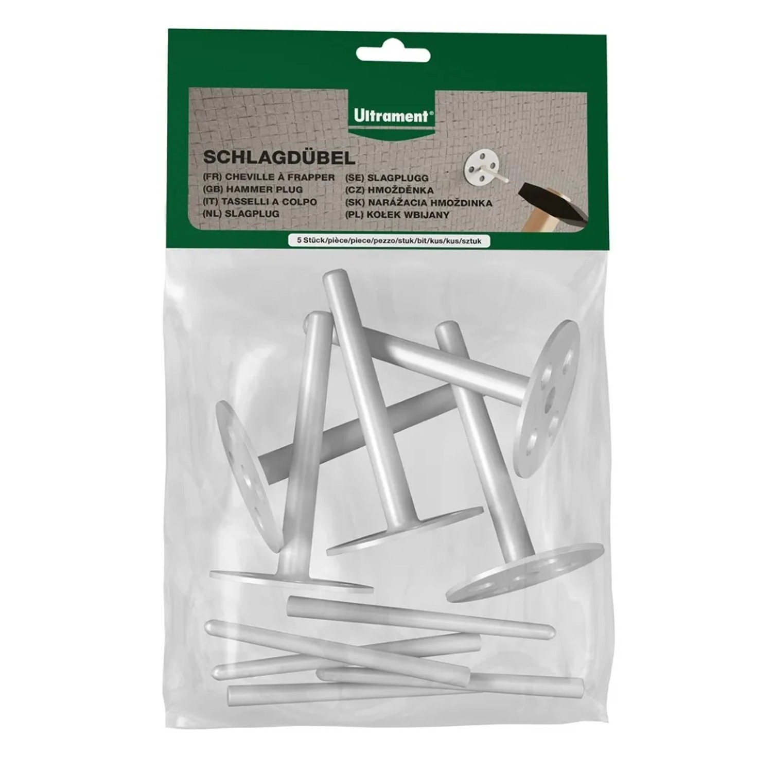 Ultrament Kołki wbijane 10 x 90 mm - 5 szt