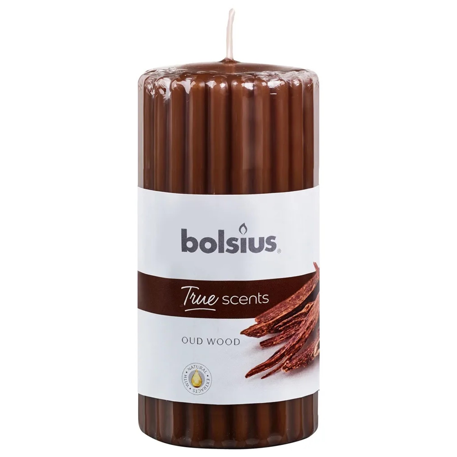Bolsius Świeca pieńkowa zapachowa 120x58 mm True Scents Drzewo Agarowe