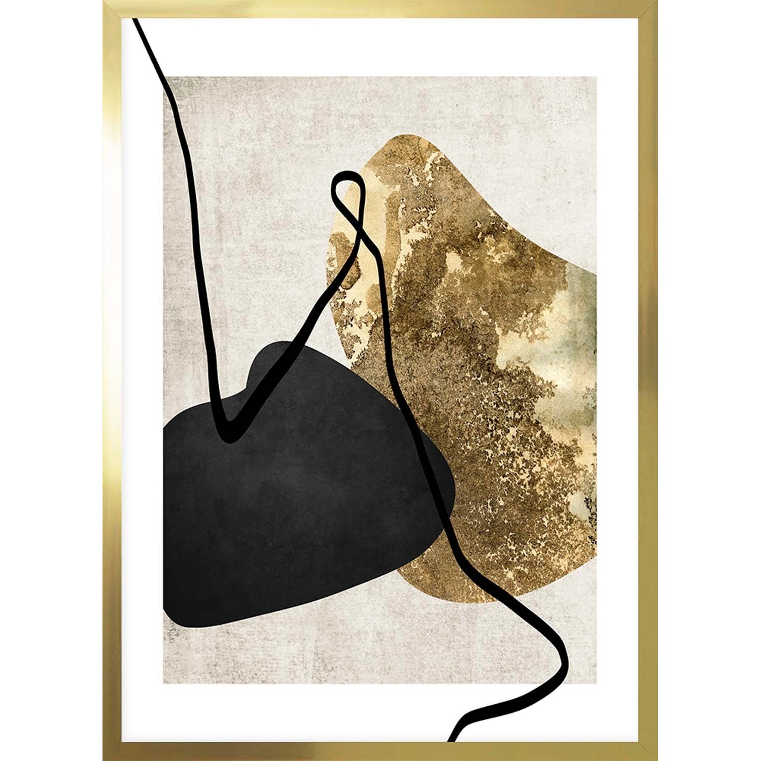 ARS LONGA Obraz GOLD SHAPE no.2 53 x 73 cm